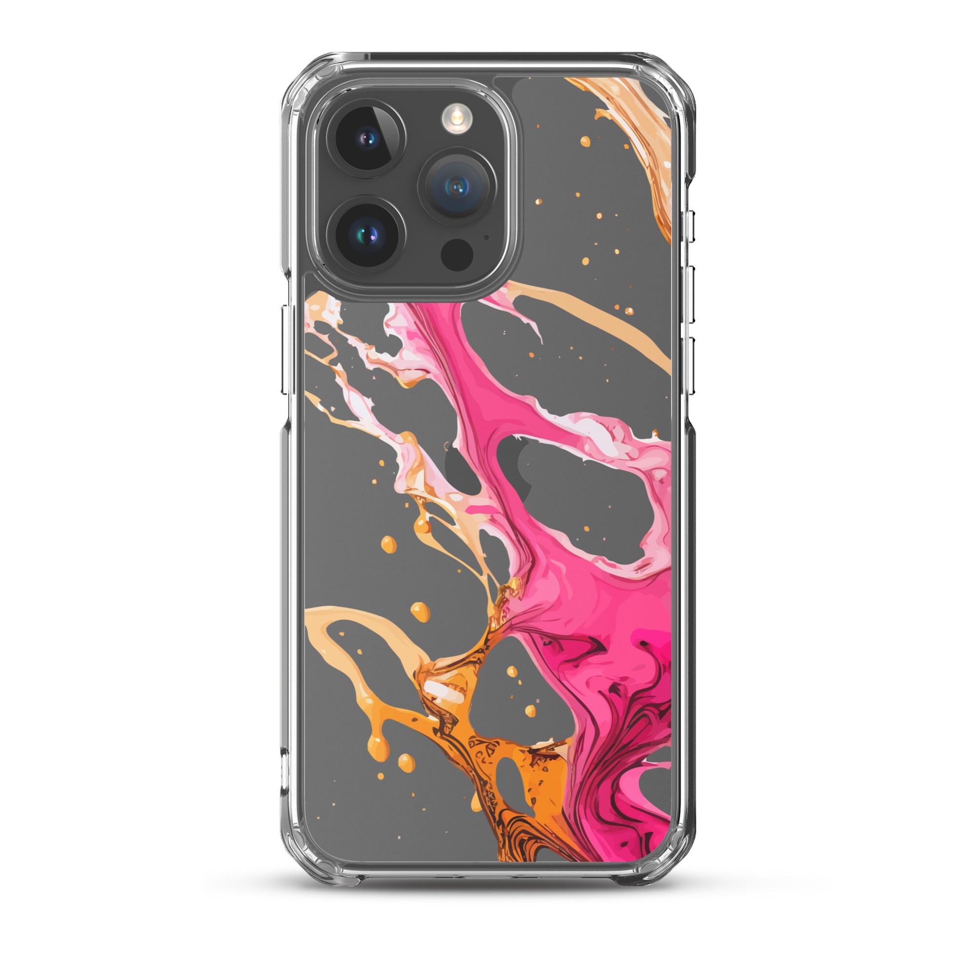 Clear Case for iPhone® Alchohol Ink Design IV