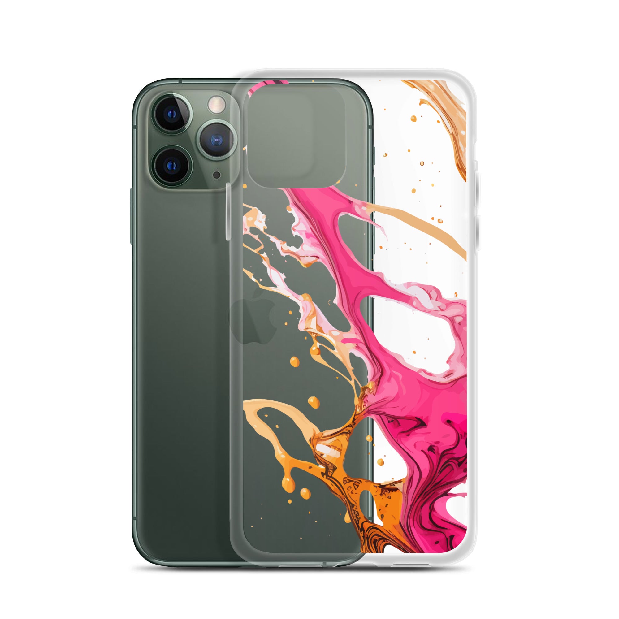 Clear Case for iPhone® Alchohol Ink Design IV