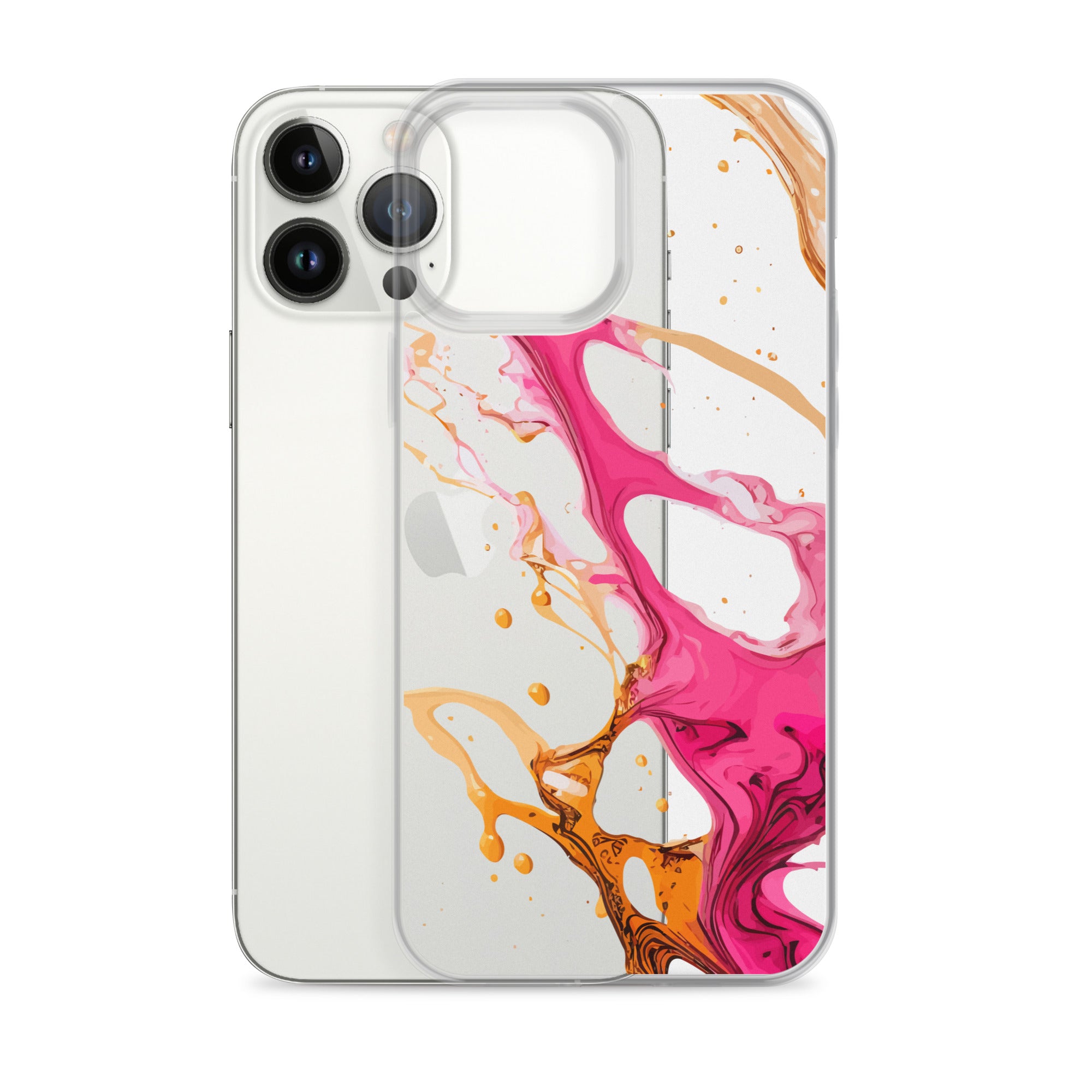 Clear Case for iPhone® Alchohol Ink Design IV