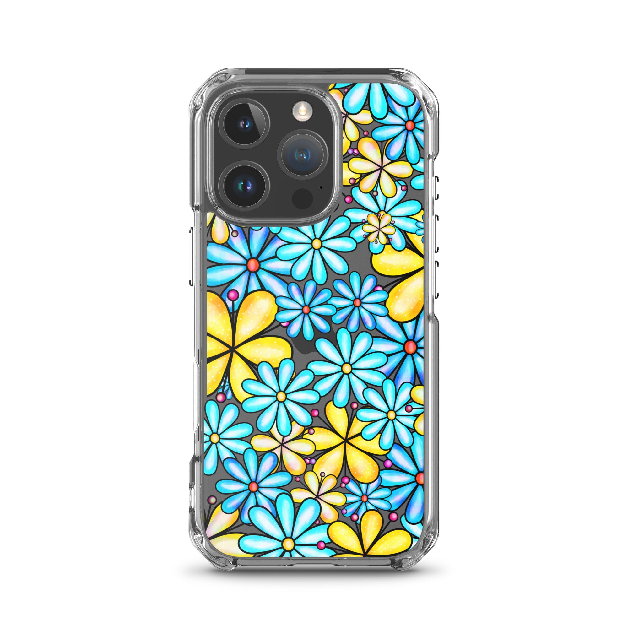 Clear Case for iPhone® Floral Doodle Design I