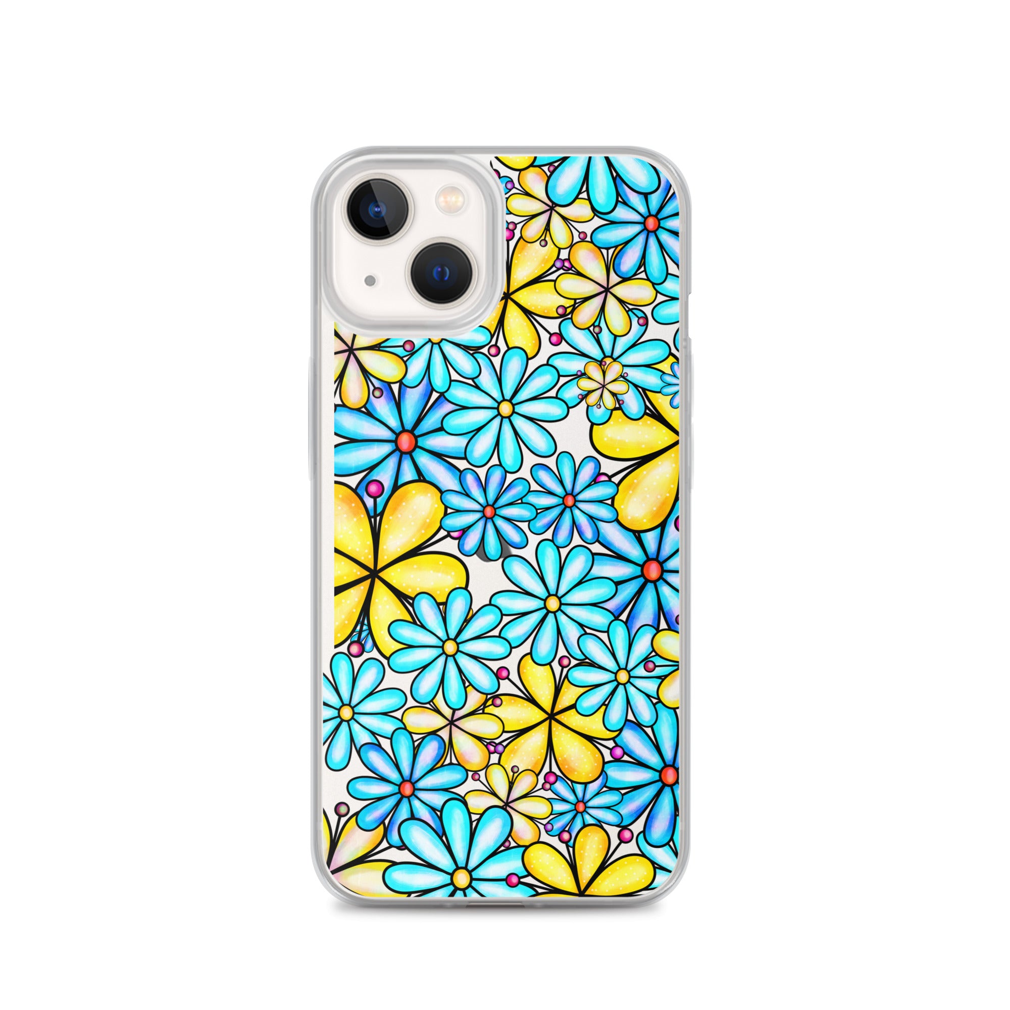 Clear Case for iPhone® Floral Doodle Design I