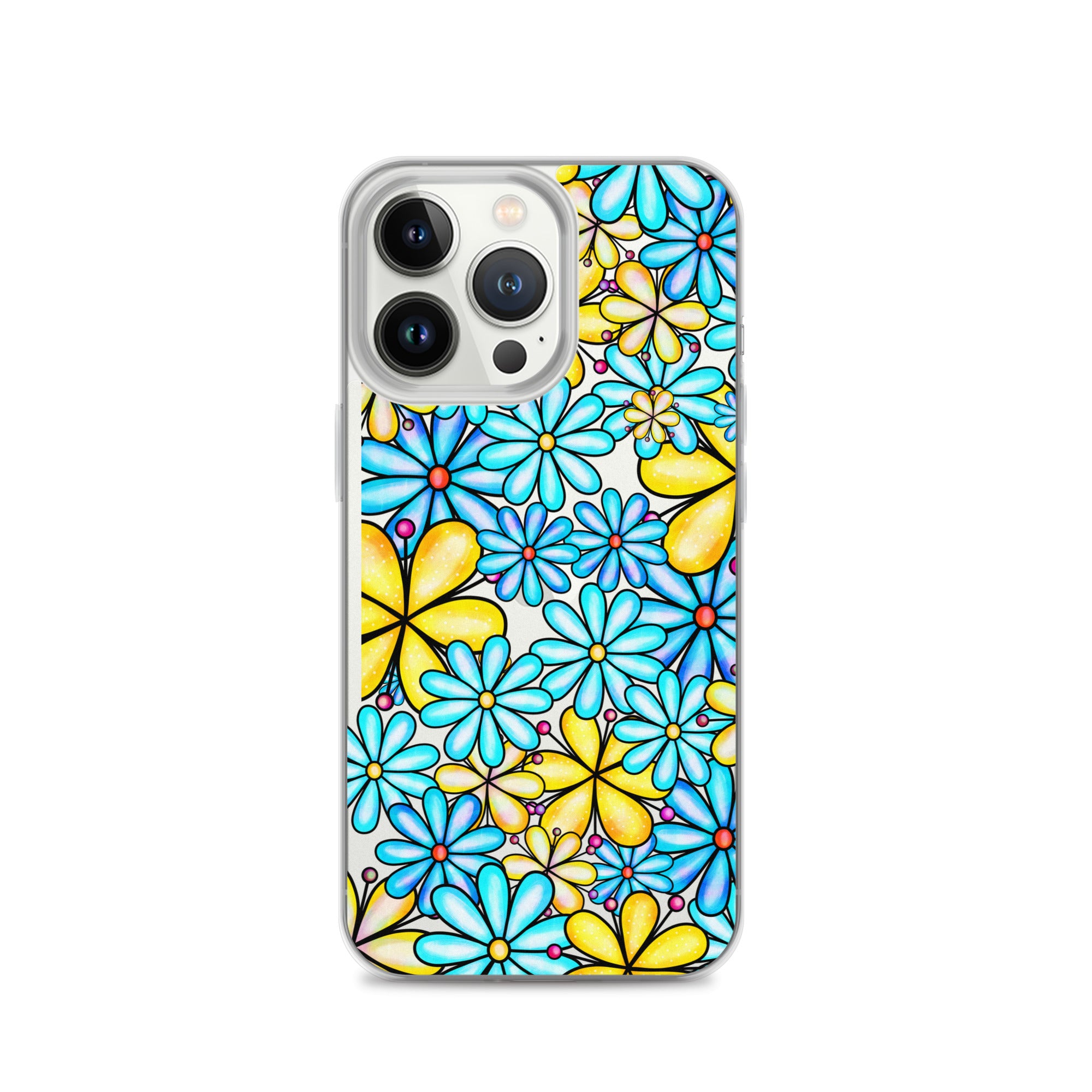 Clear Case for iPhone® Floral Doodle Design I