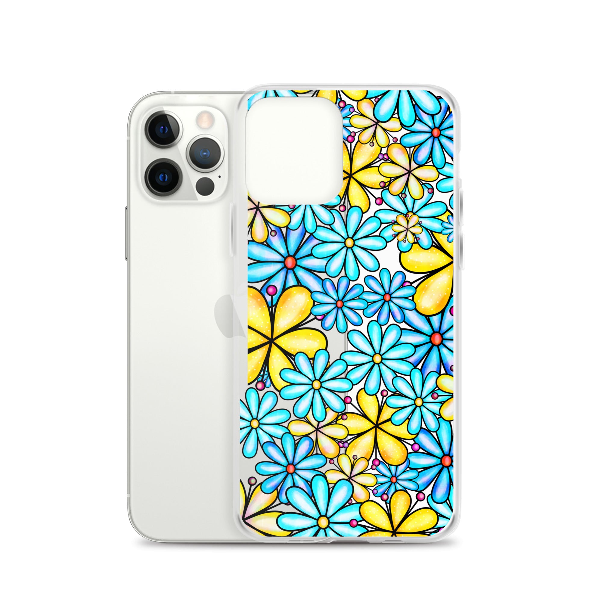Clear Case for iPhone® Floral Doodle Design I