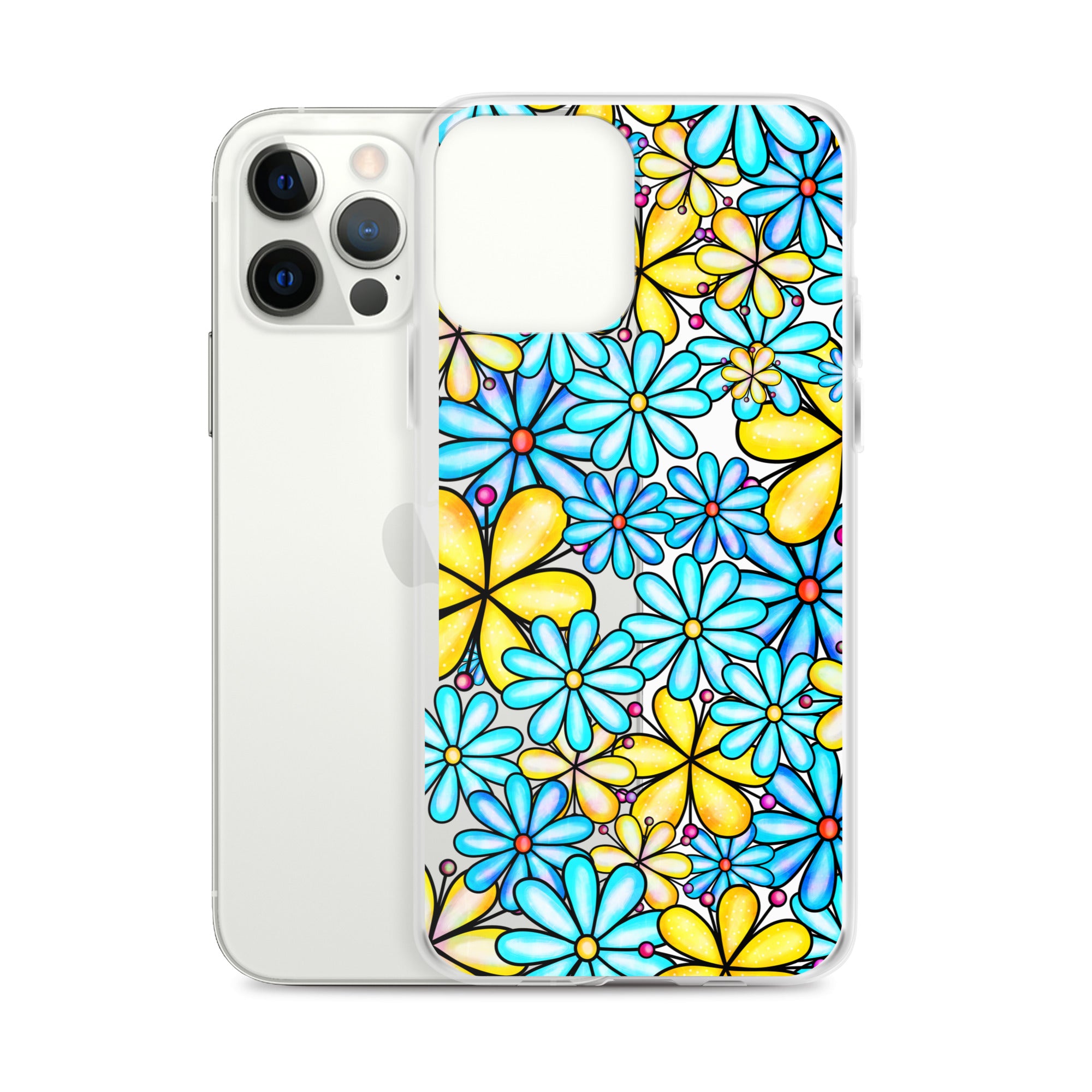 Clear Case for iPhone® Floral Doodle Design I