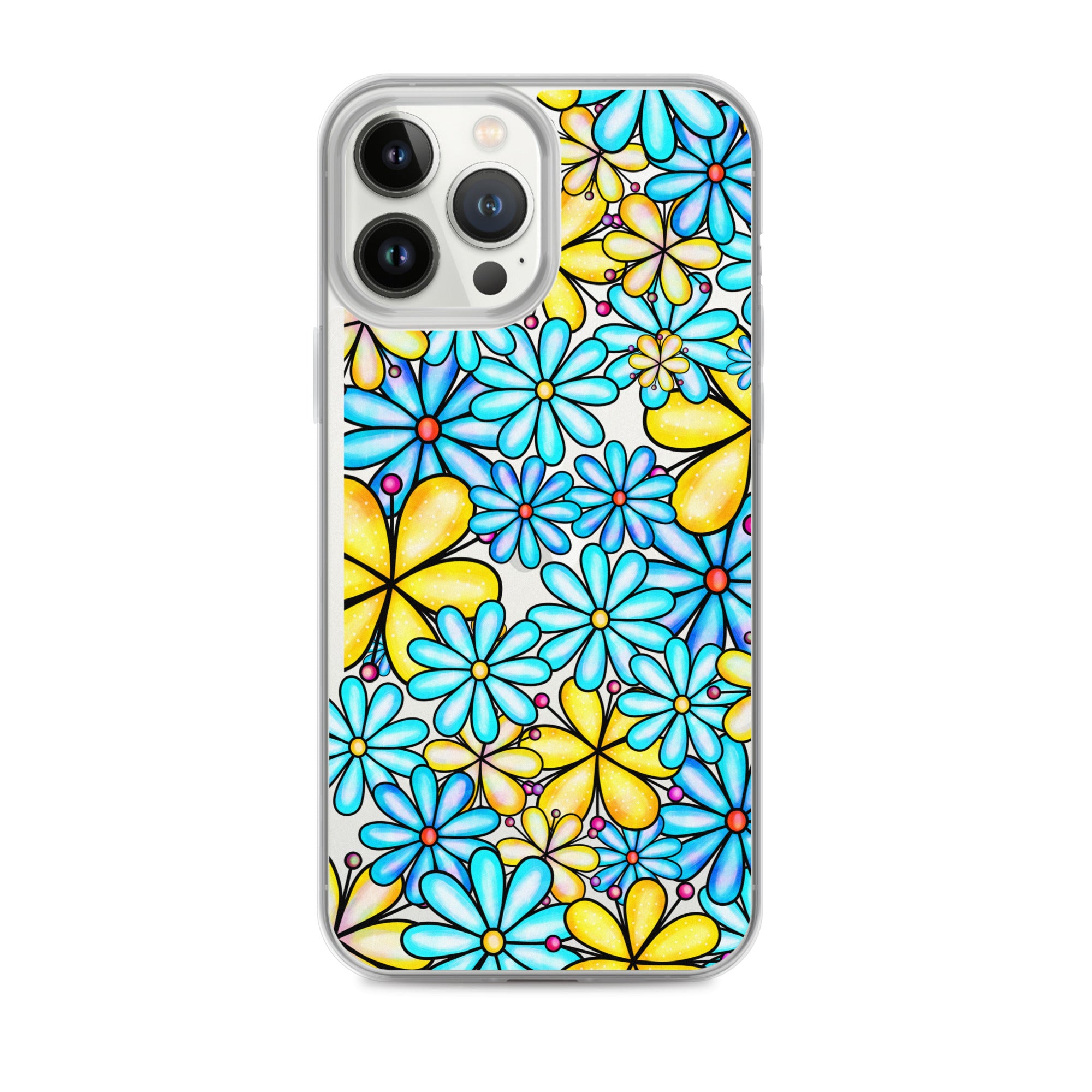 Clear Case for iPhone® Floral Doodle Design I