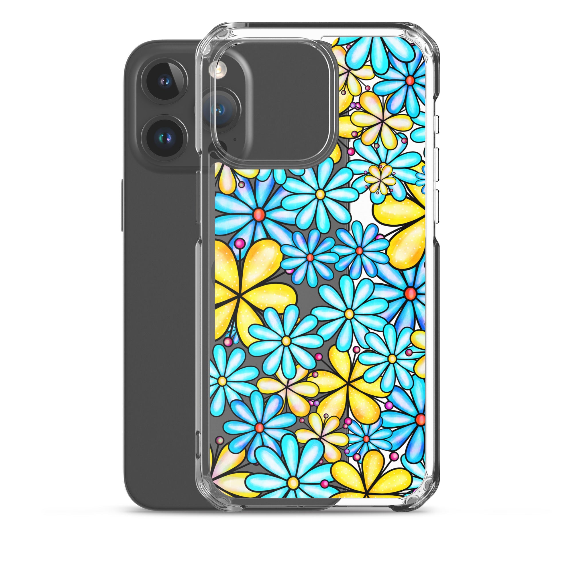 Clear Case for iPhone® Floral Doodle Design I