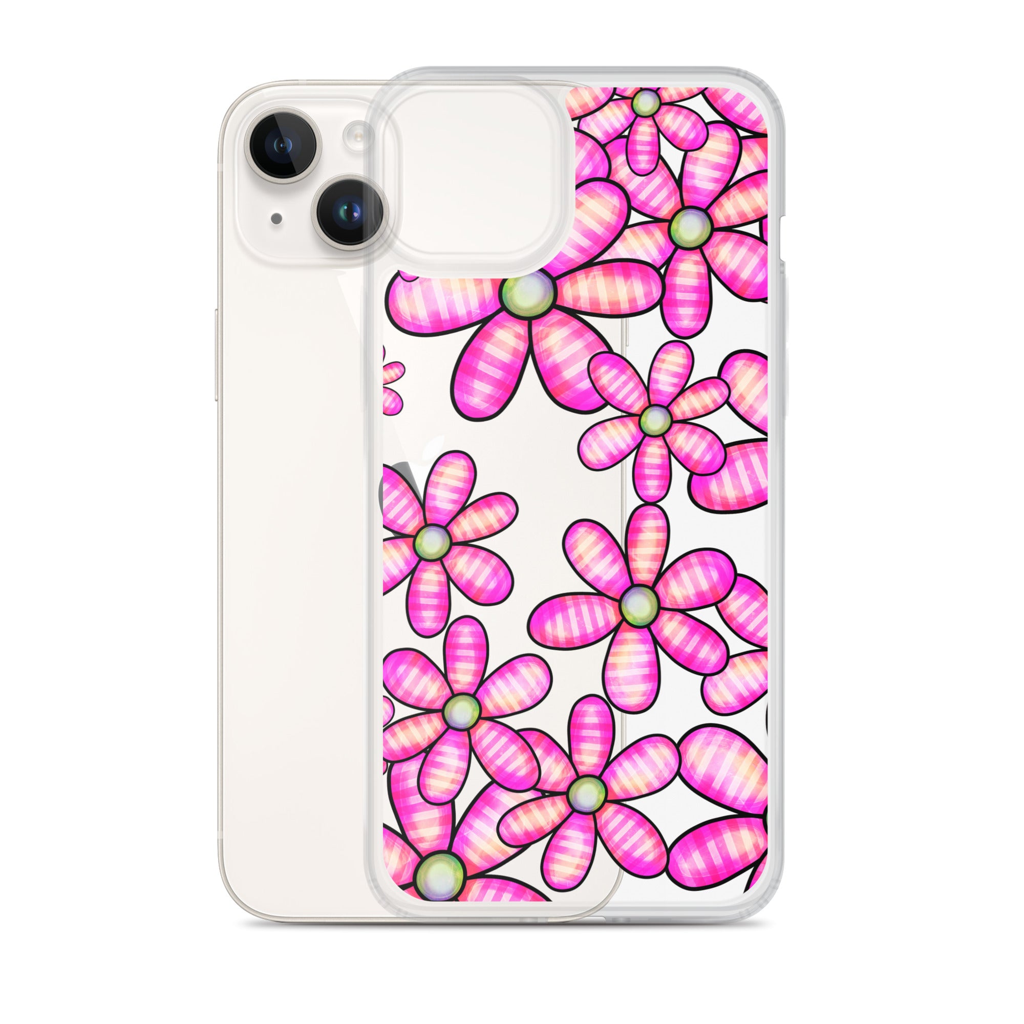 Clear Case for iPhone® Floral Doodle Design II
