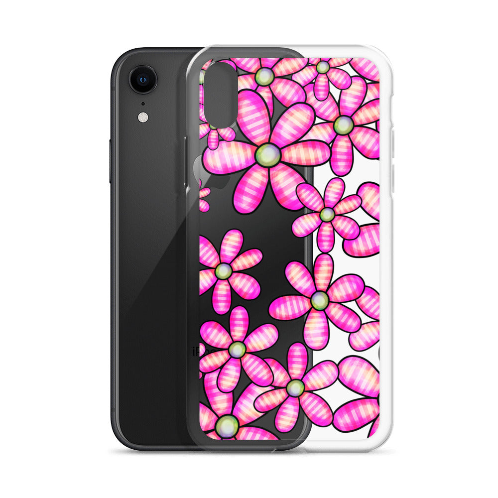 Clear Case for iPhone® Floral Doodle Design II