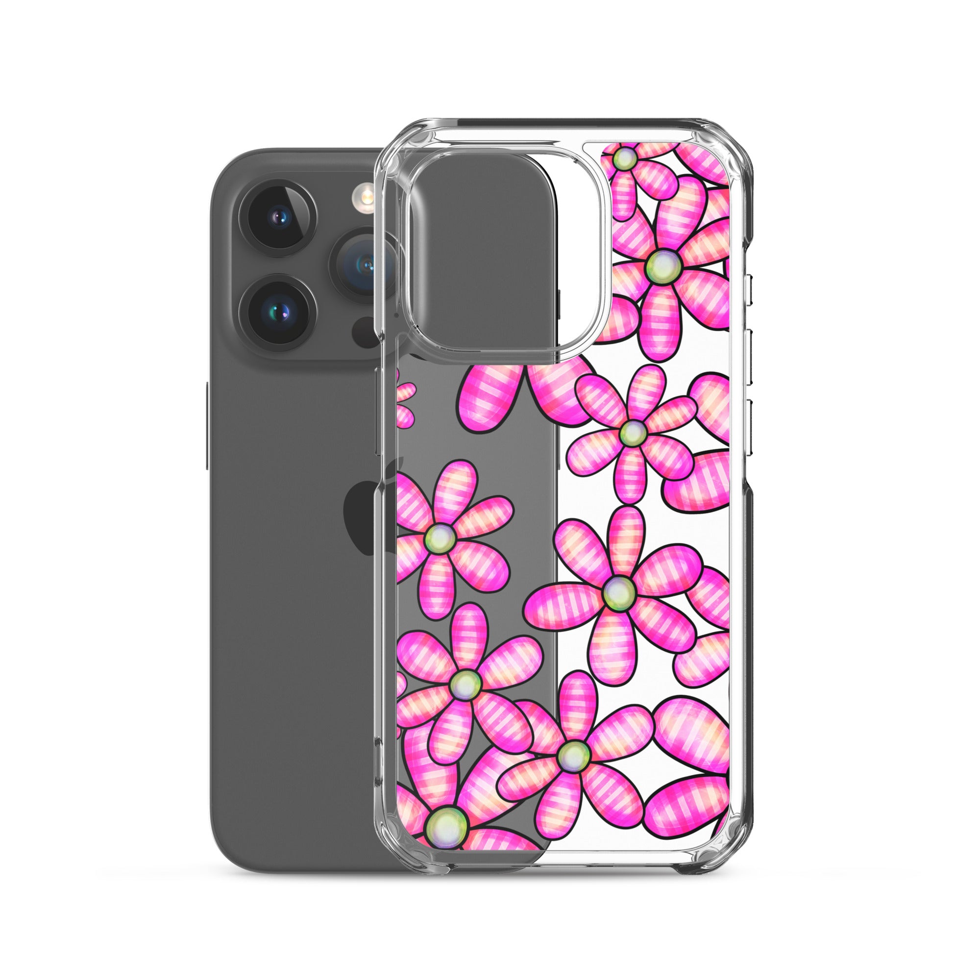 Clear Case for iPhone® Floral Doodle Design II