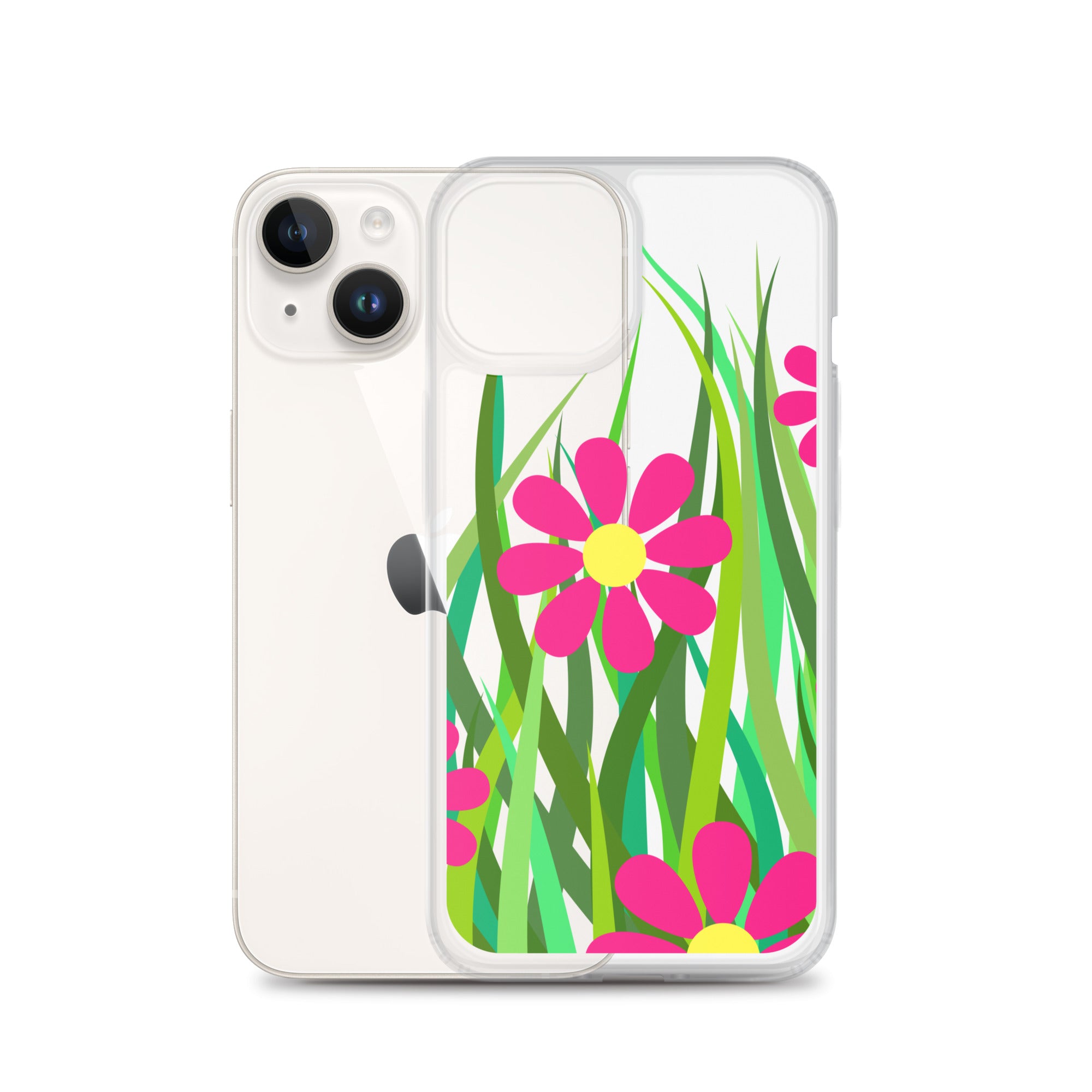 Clear Case for iPhone® Floral Hedge Design I