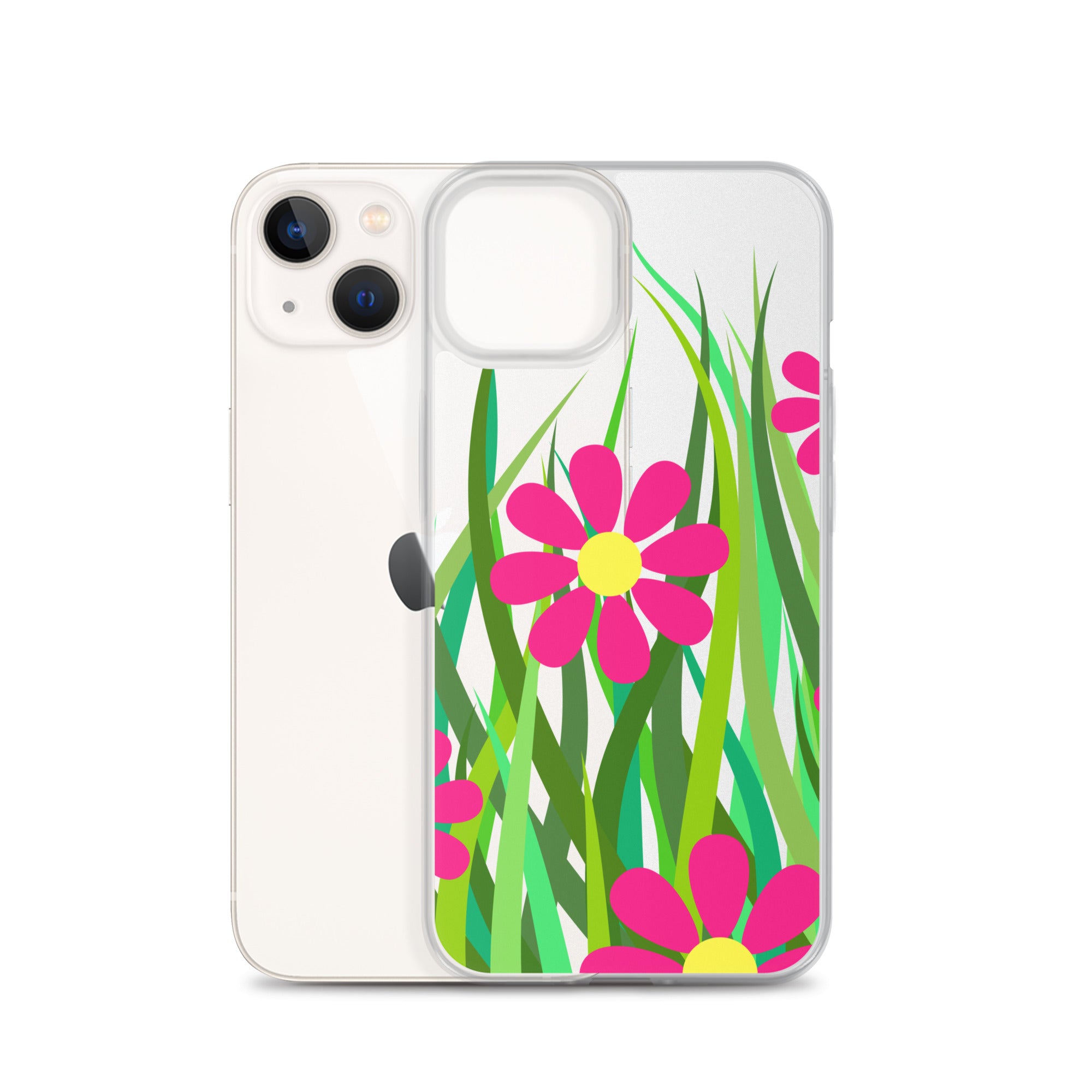 Clear Case for iPhone® Floral Hedge Design I