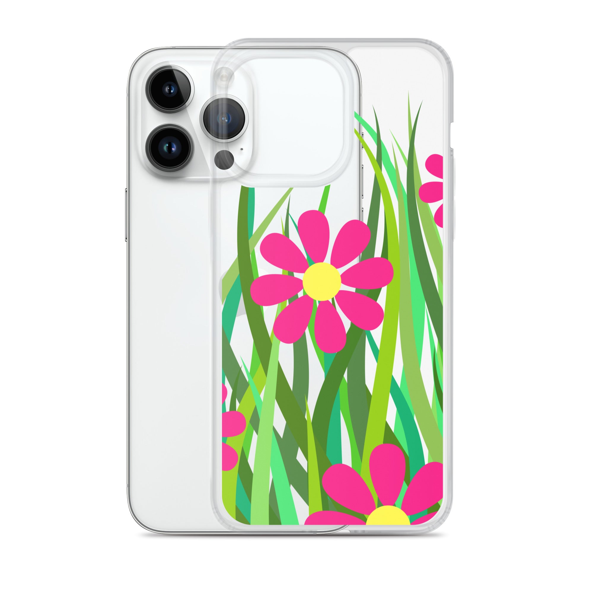 Clear Case for iPhone® Floral Hedge Design I