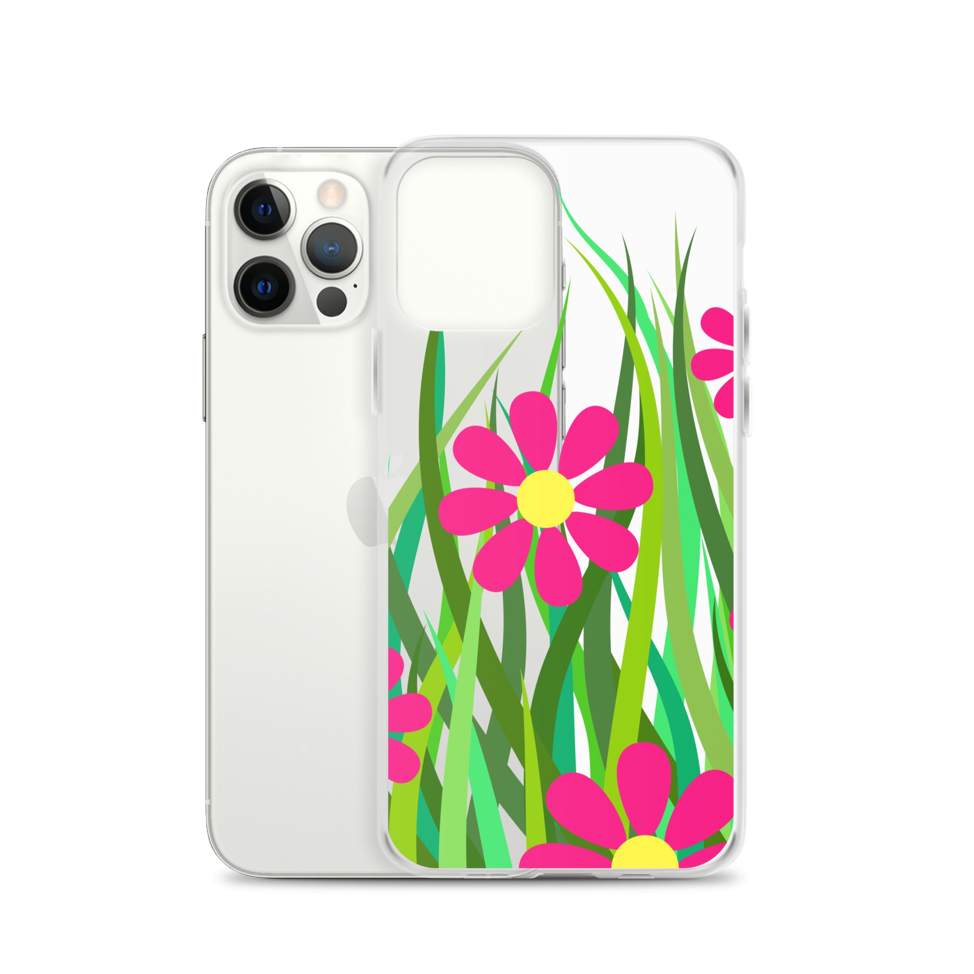 Clear Case for iPhone® Floral Hedge Design I