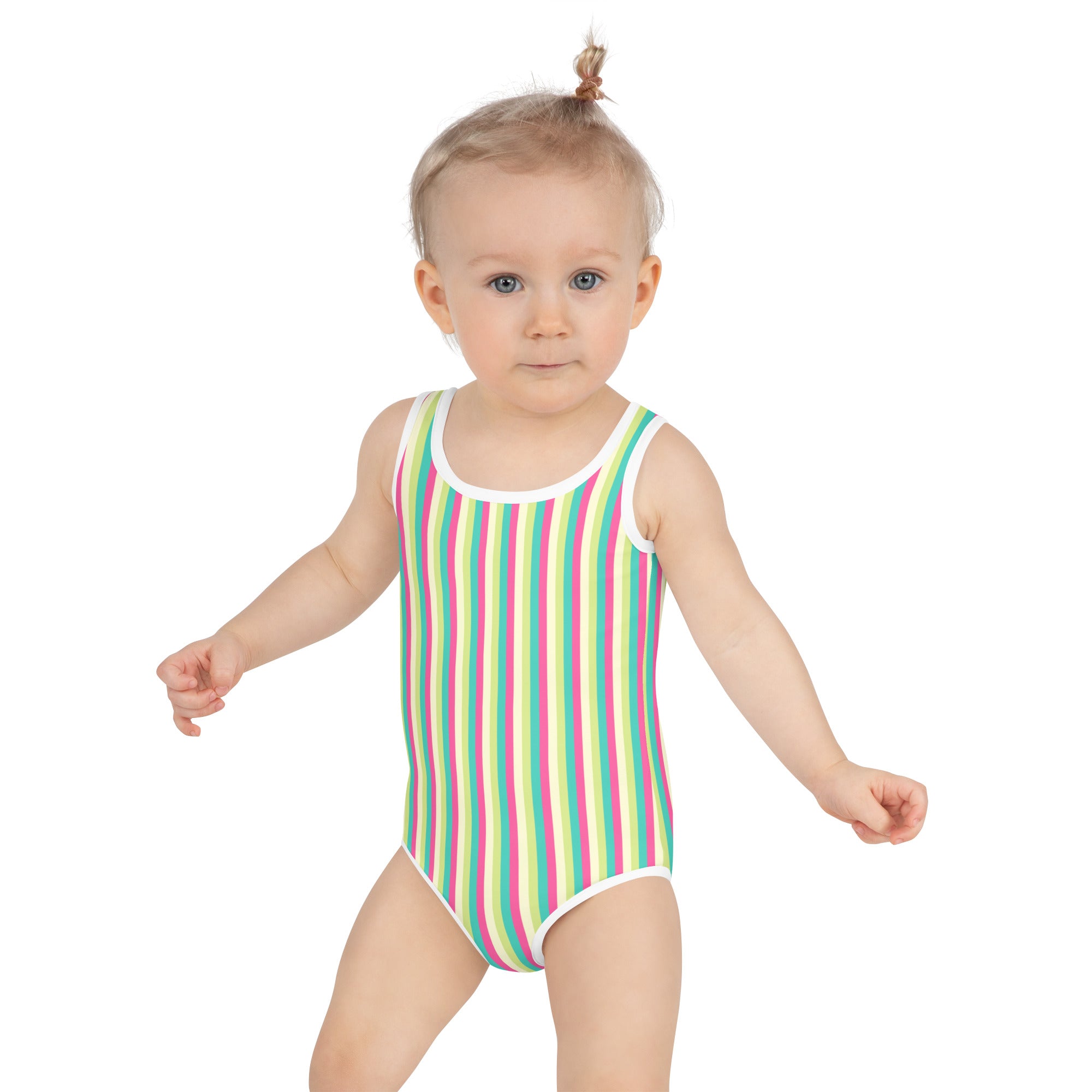 Colorful Striped Kids Swimsuit III