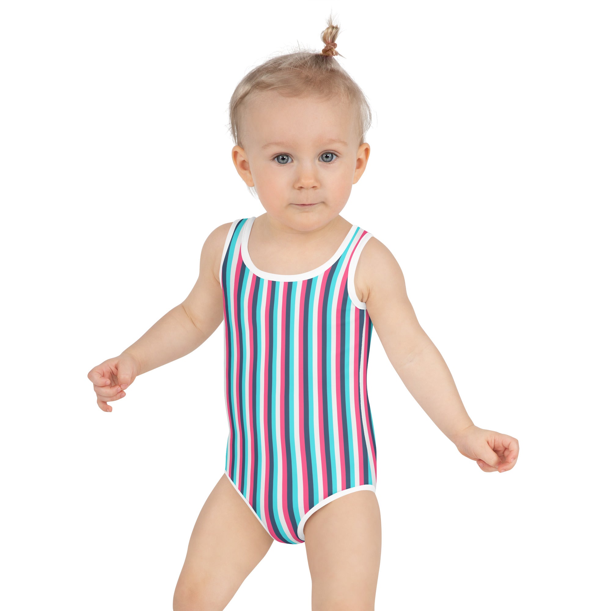 Colorful Striped Kids Swimsuit IV