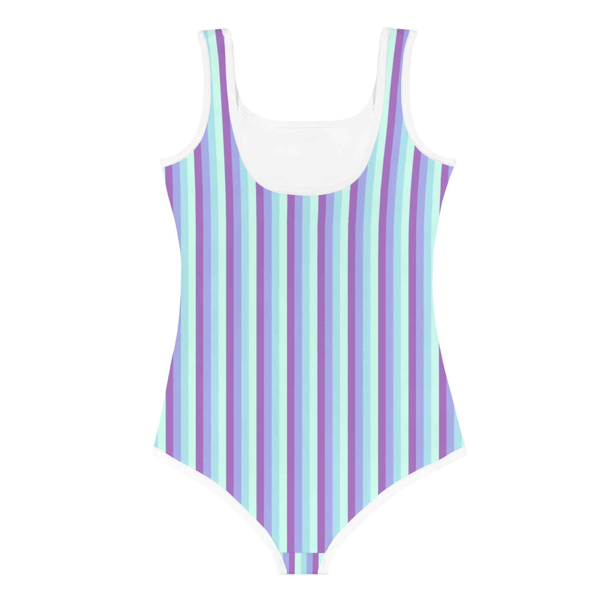 Colorful Striped Kids Swimsuit IX