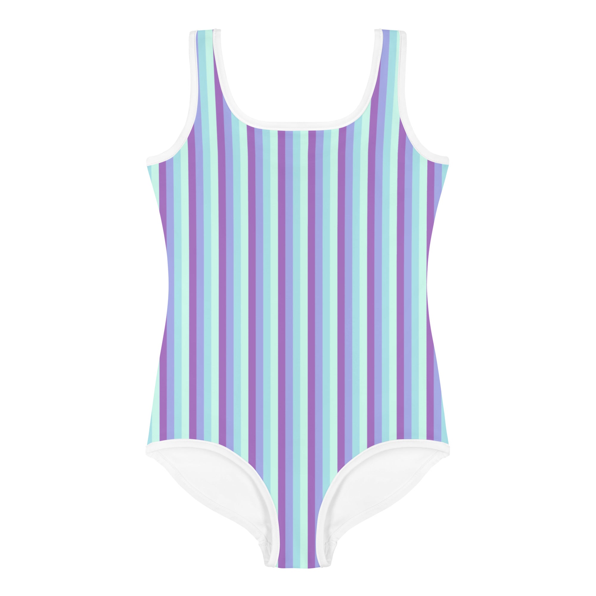Colorful Striped Kids Swimsuit IX