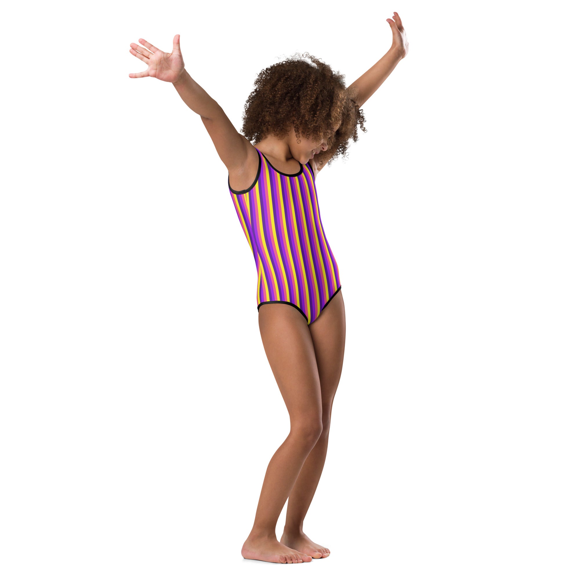 Colorful Striped Kids Swimsuit VI