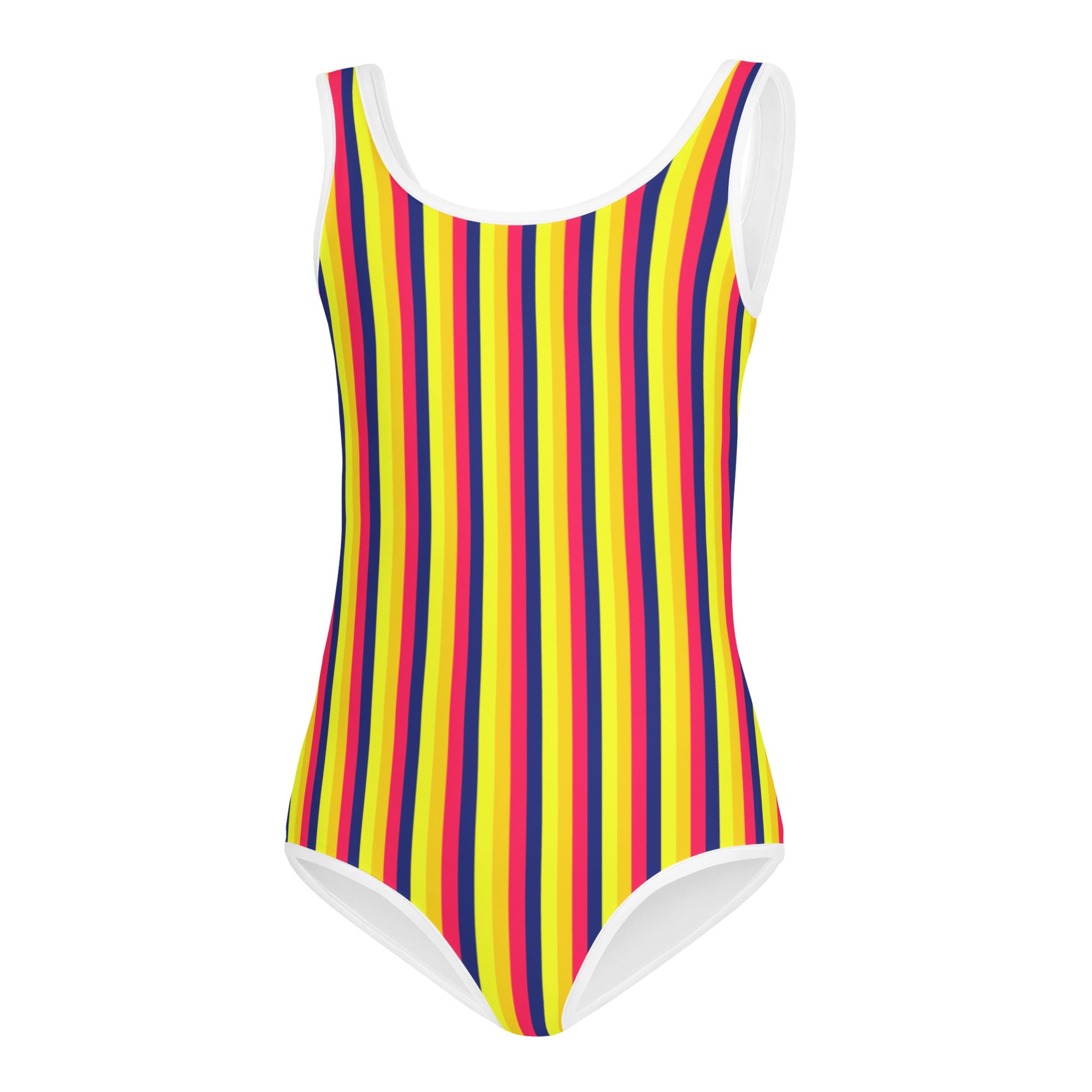 Colorful Striped Kids Swimsuit VII