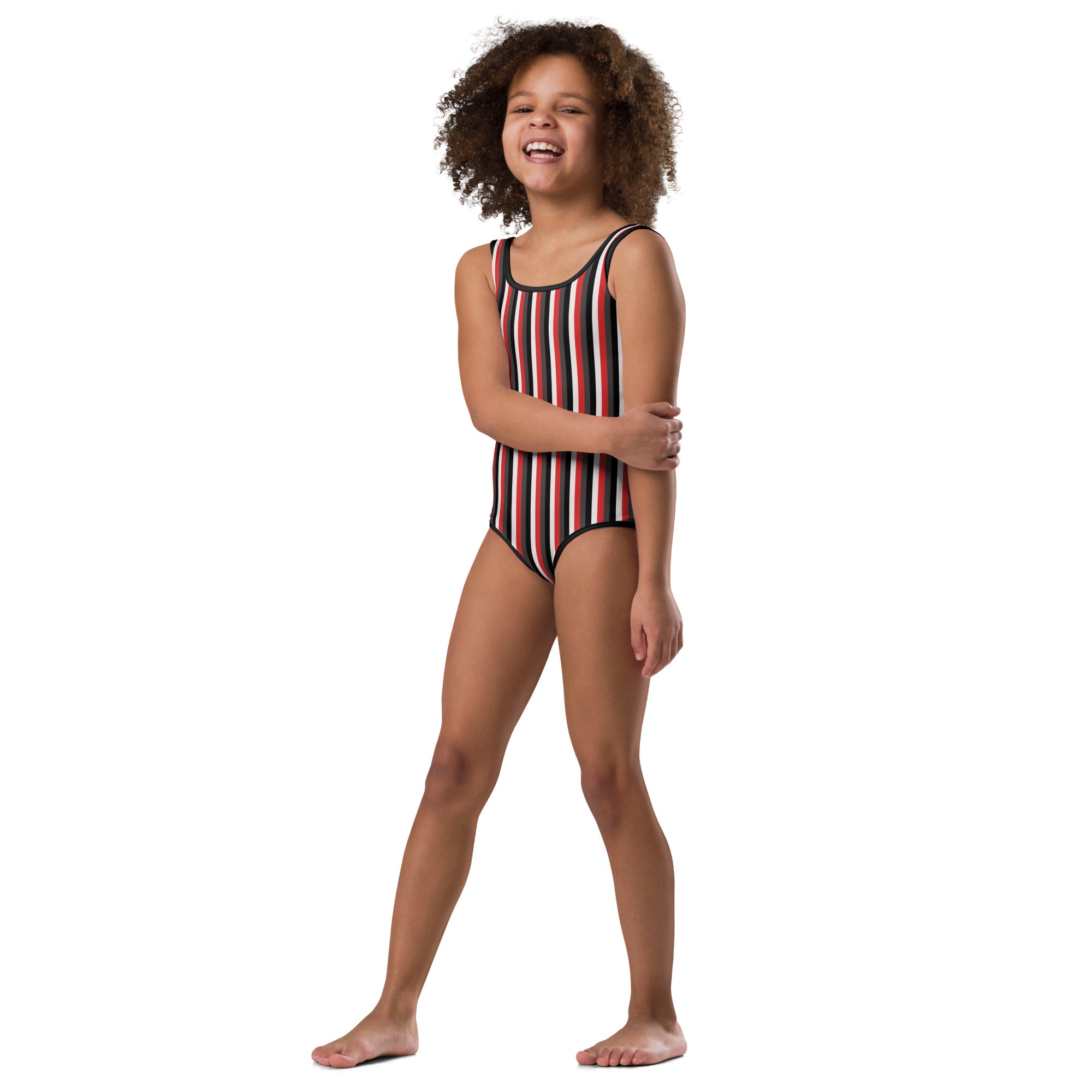 Colorful Striped Kids Swimsuit VIII
