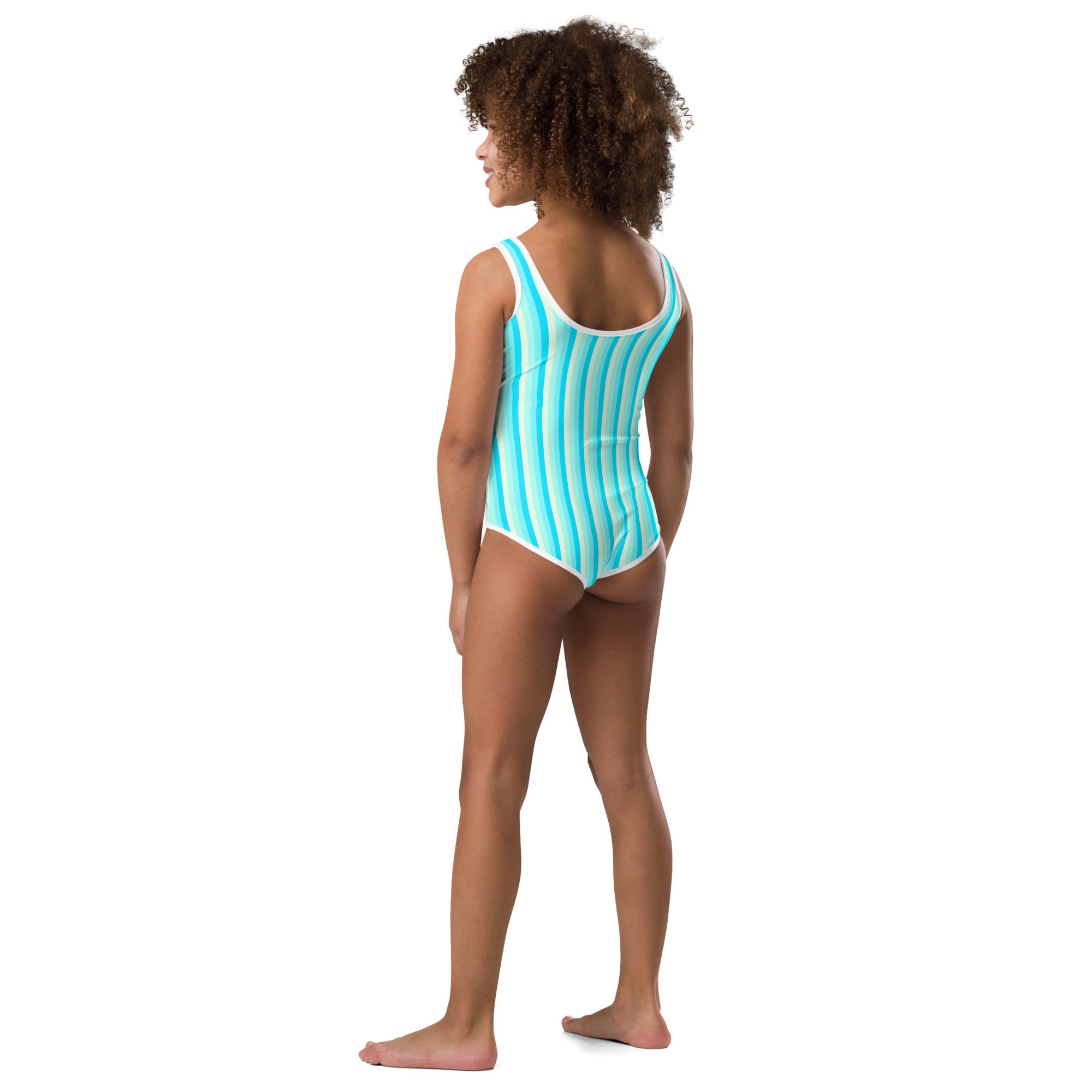 Colorful Striped Kids Swimsuit XII
