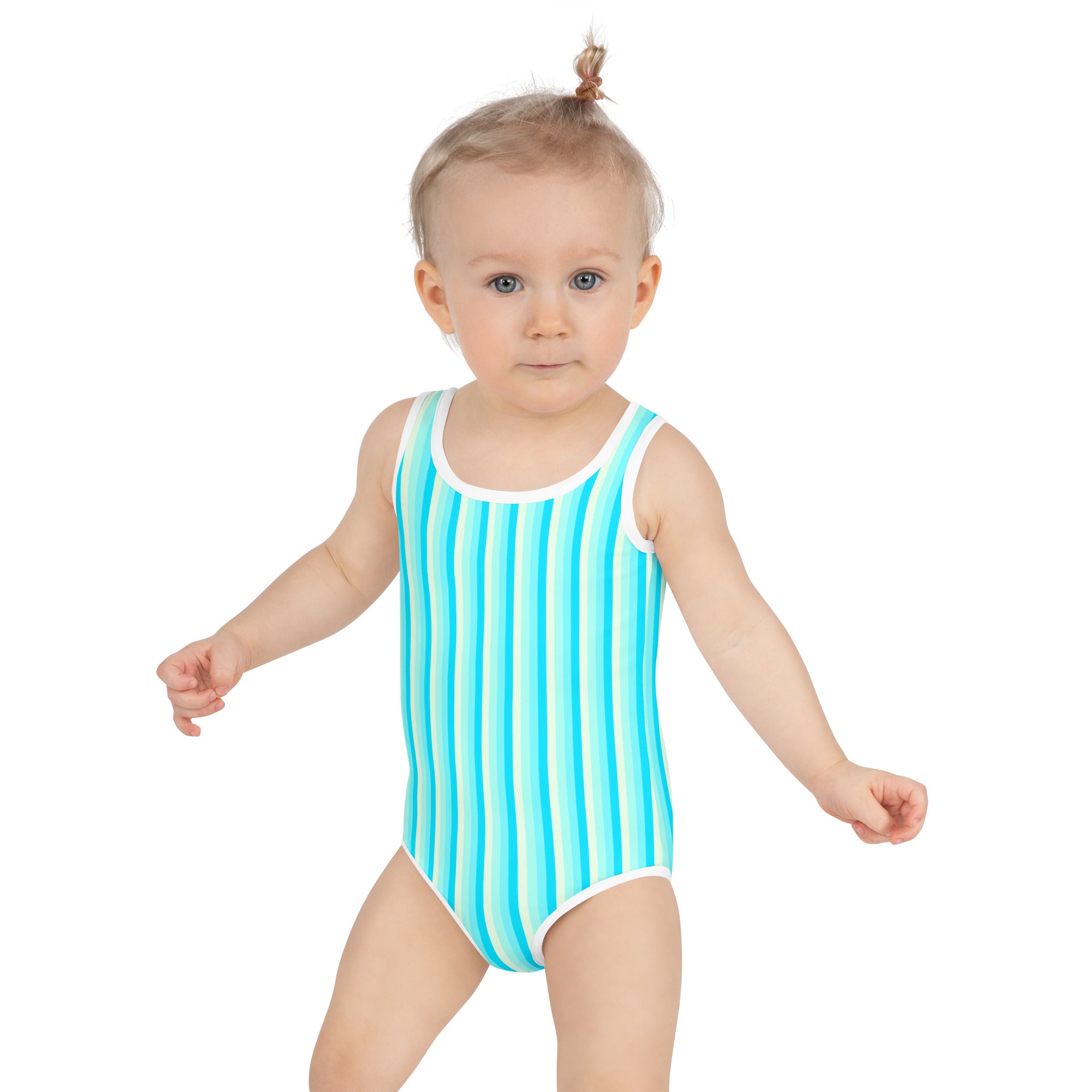 Colorful Striped Kids Swimsuit XII