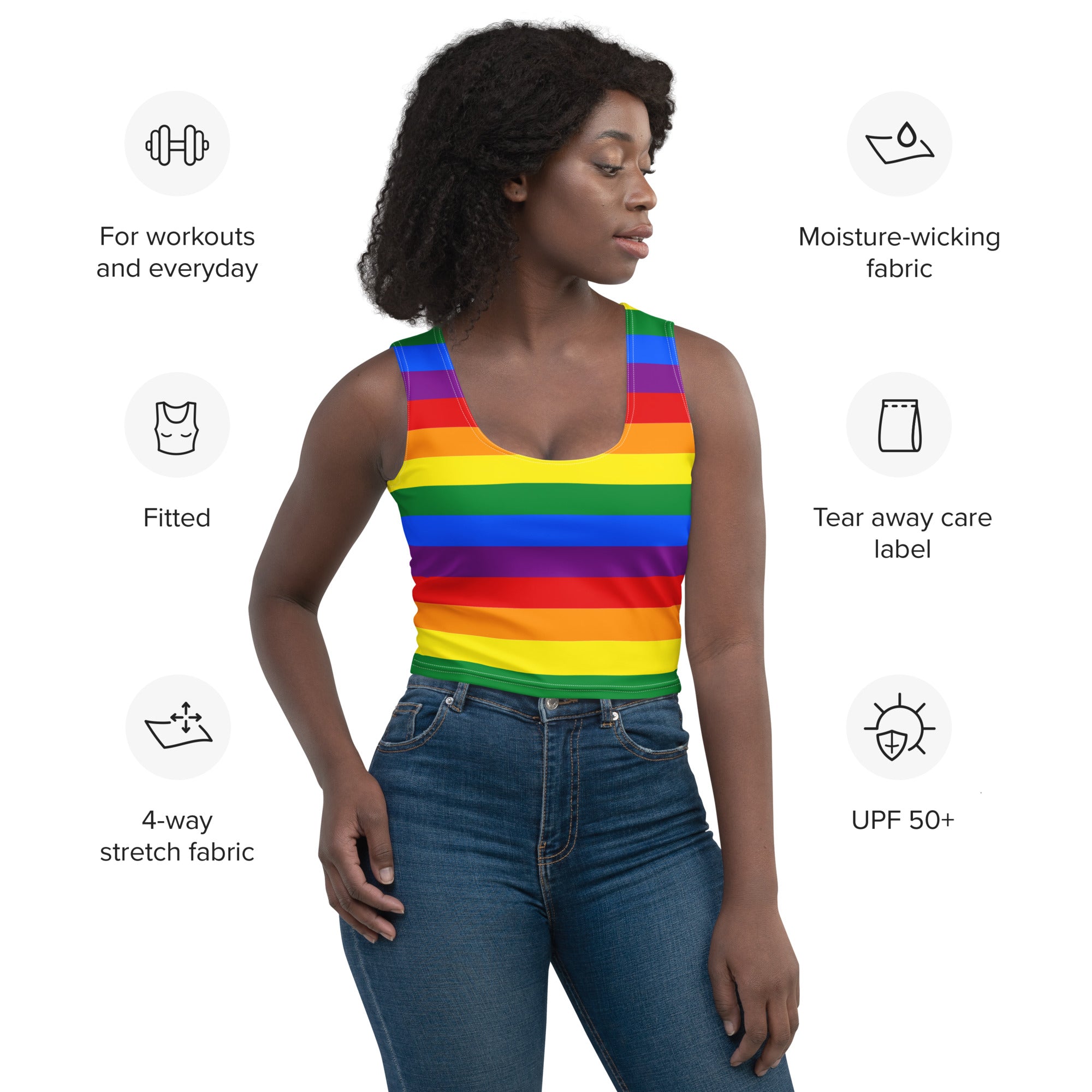 Crop Top Rainbow