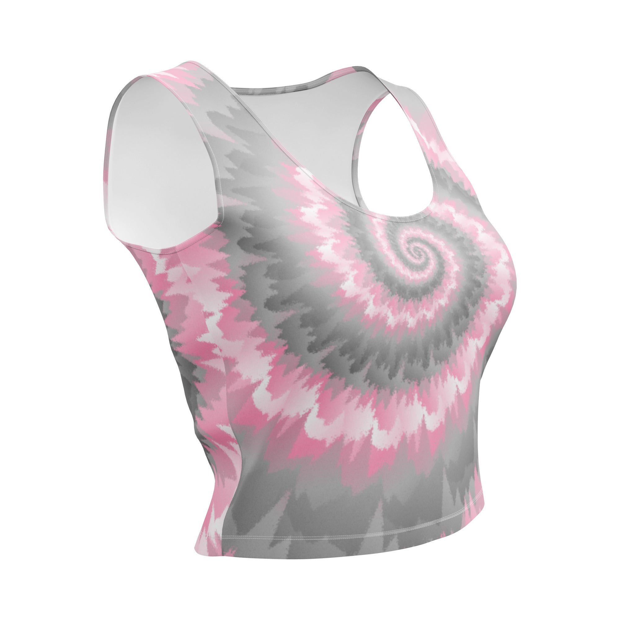 Crop Top Tie Dye Spiral Demigirl