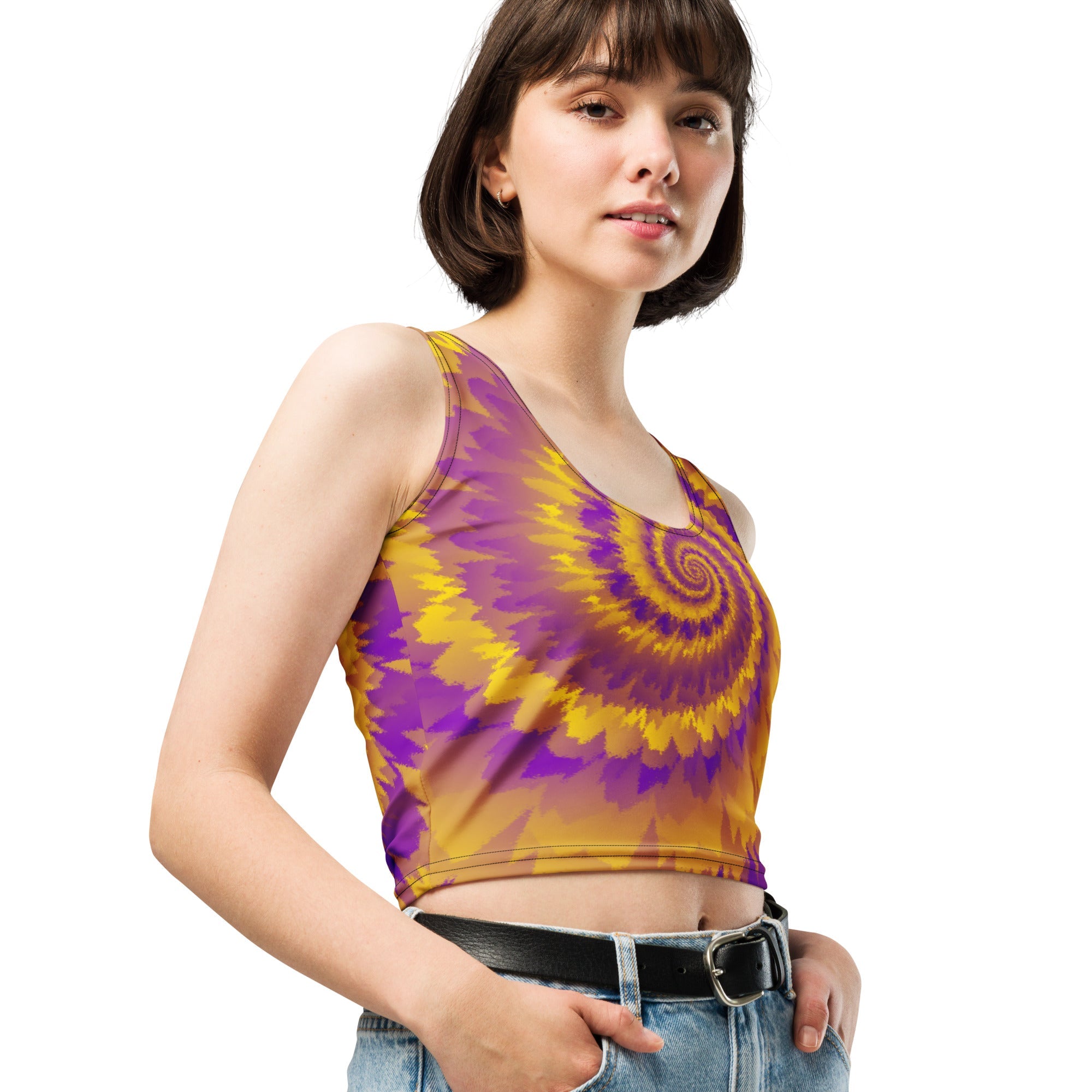Crop Top Tie Dye Spiral Intersex