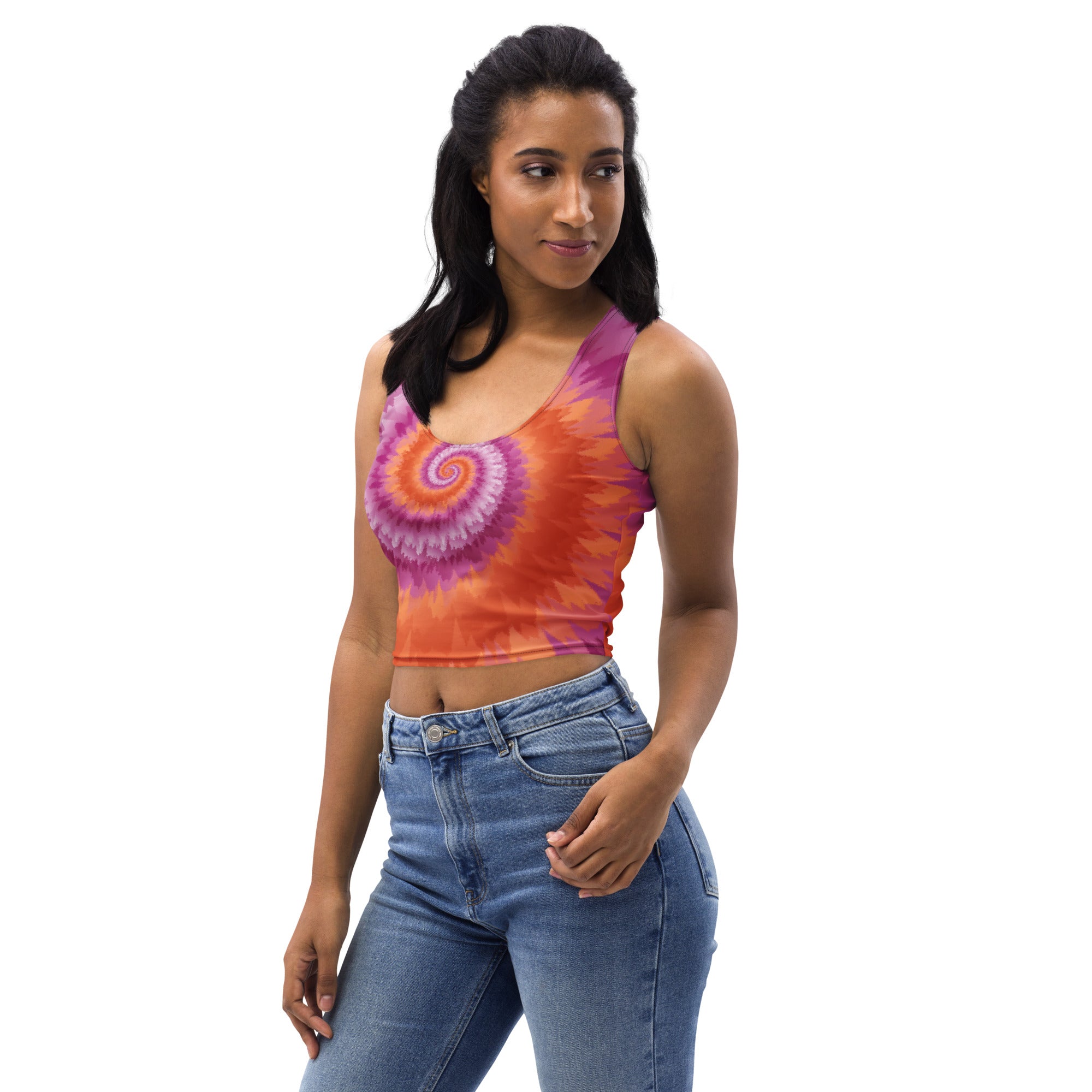 Crop Top Tie Dye Spiral Lesbian