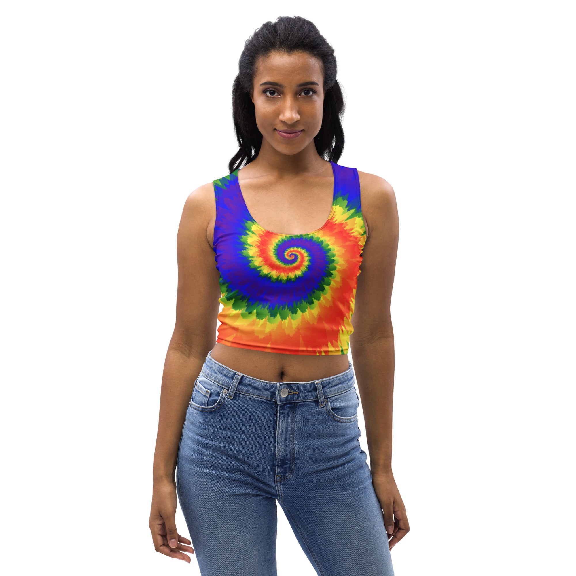 Crop Top Tie Dye Spiral LGBTQ
