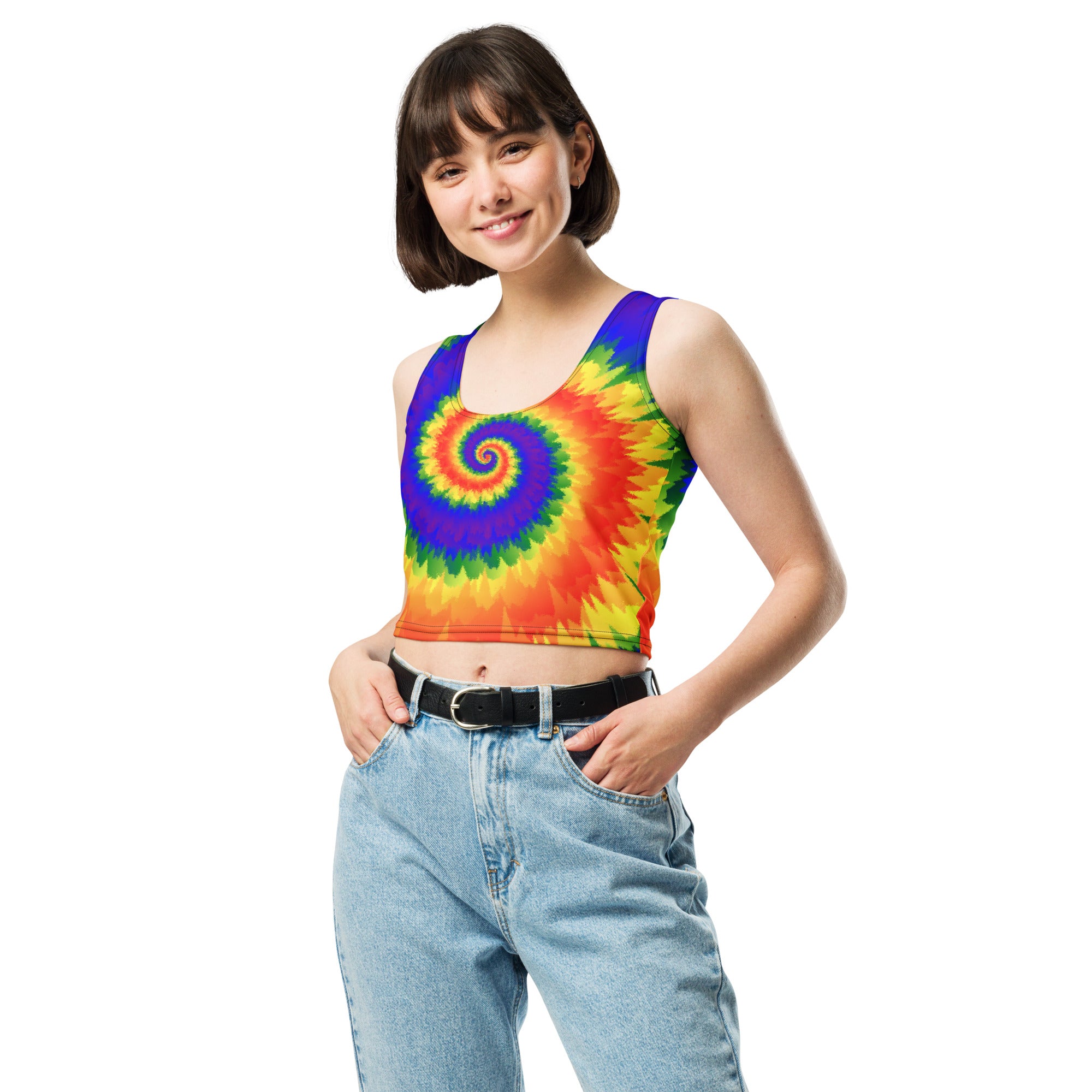 Crop Top Tie Dye Spiral LGBTQ