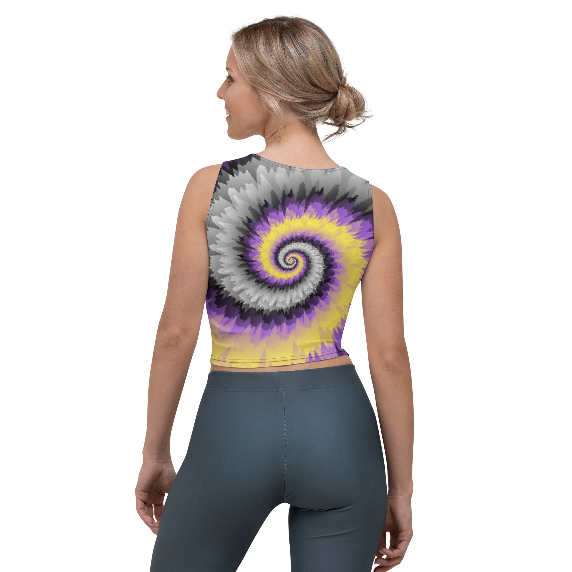 Crop Top Tie Dye Spiral Nonbinary
