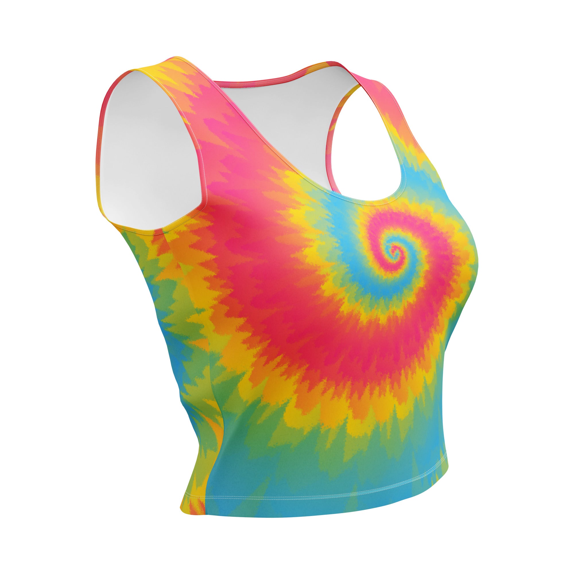 Crop Top Tie Dye Spiral Pansexual
