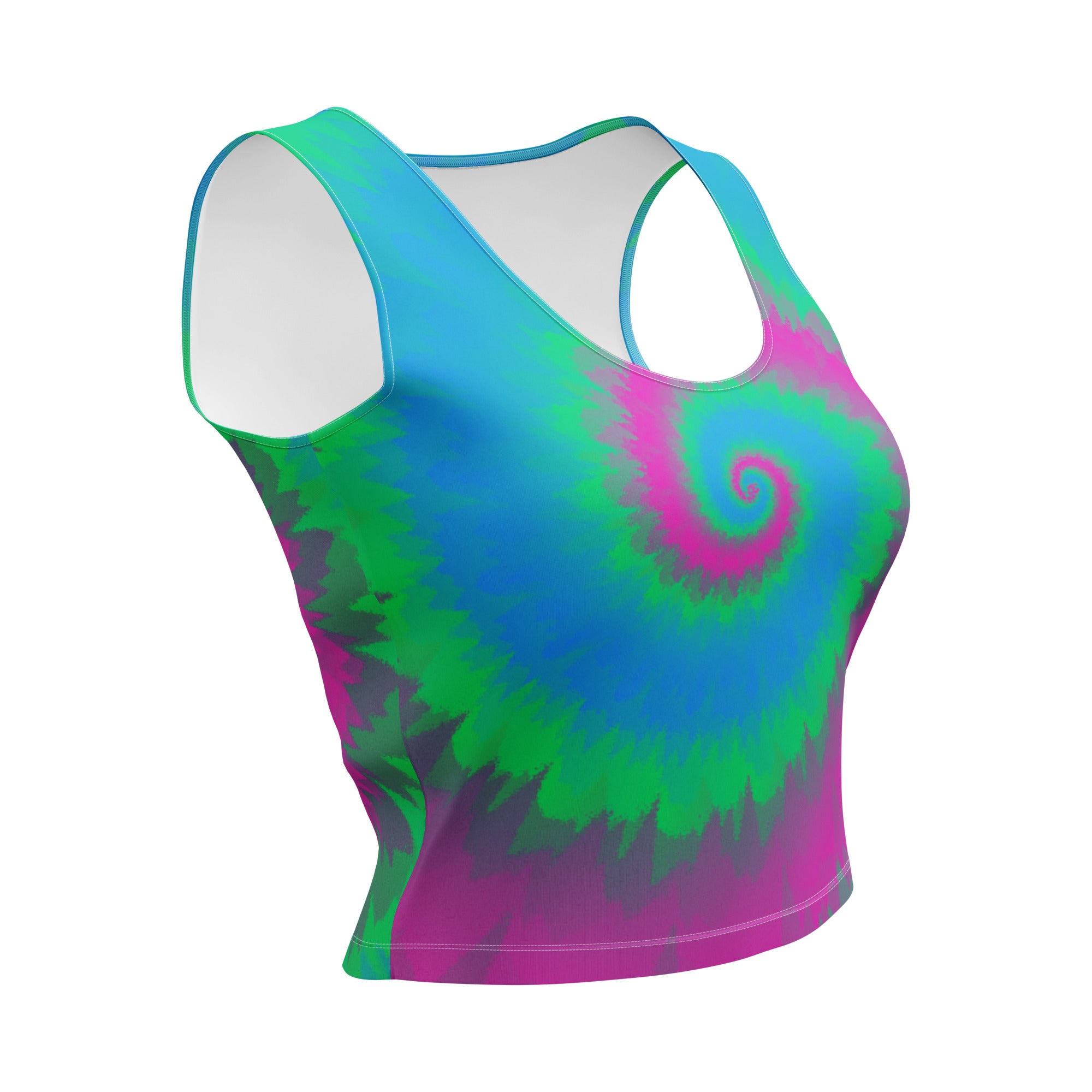 Crop Top Tie Dye Spiral Polysexual