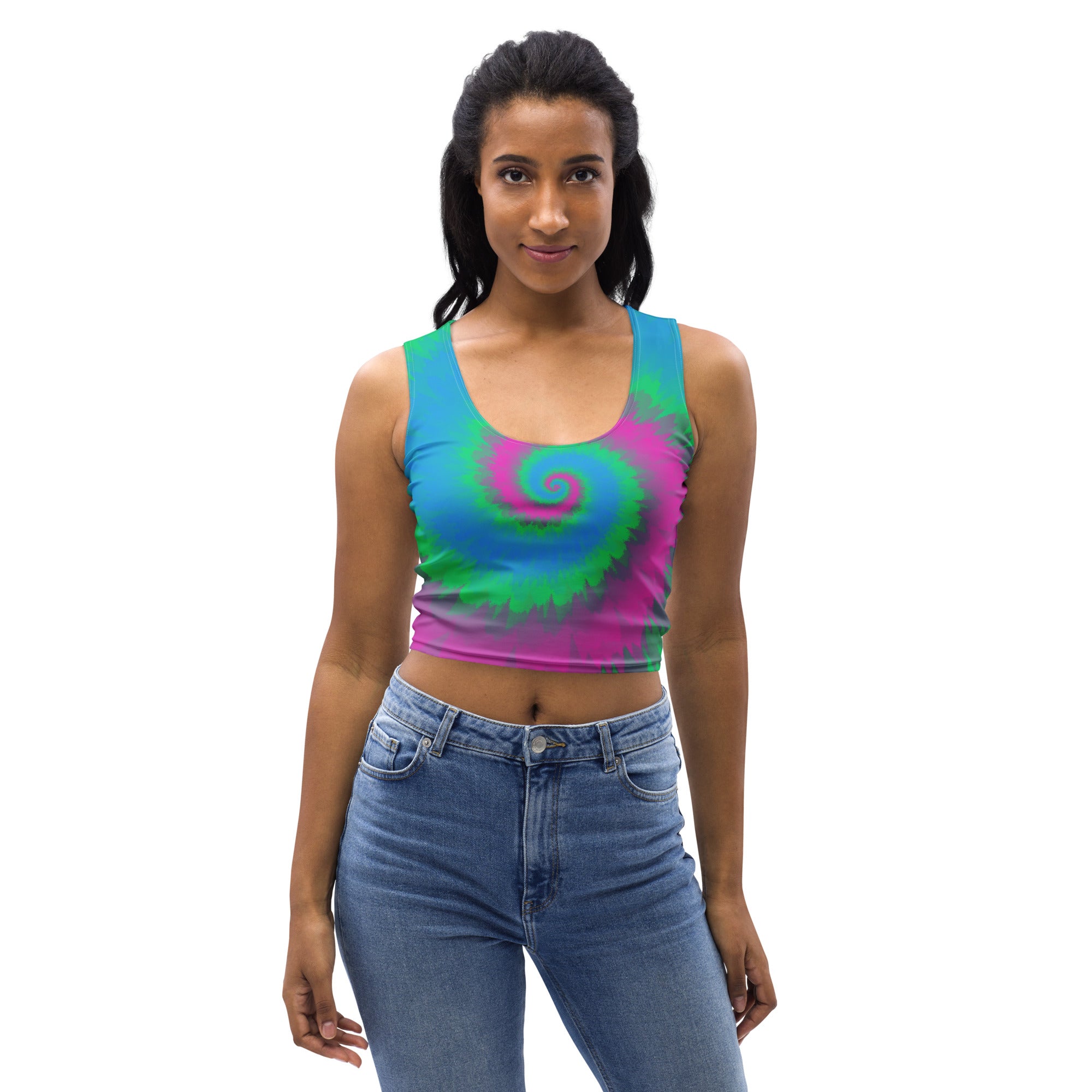 Crop Top Tie Dye Spiral Polysexual