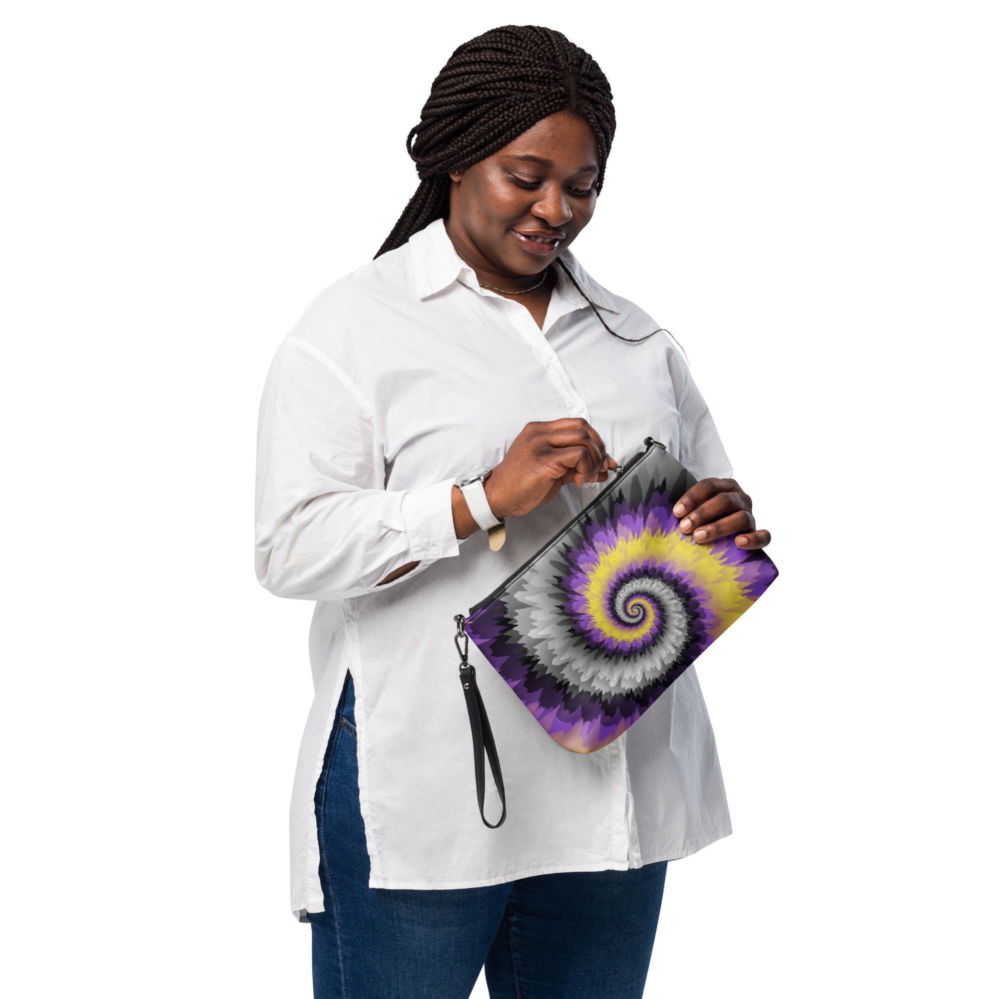Crossbody bag Tie Dye Spiral Nonbinary