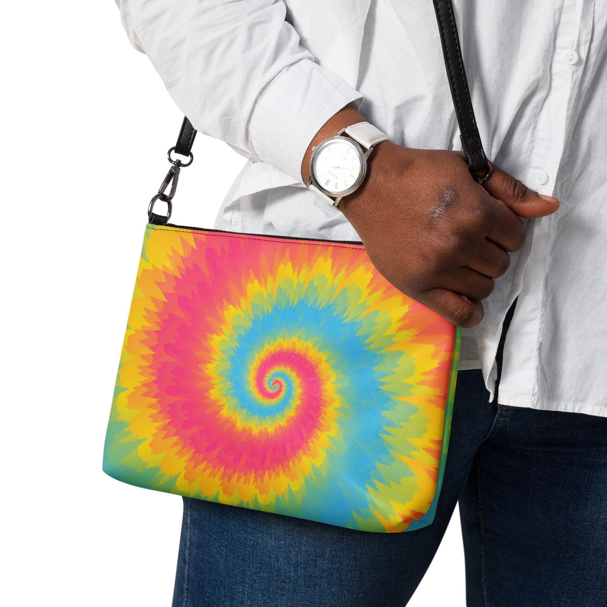 Crossbody bag Tie Dye Spiral Pansexual