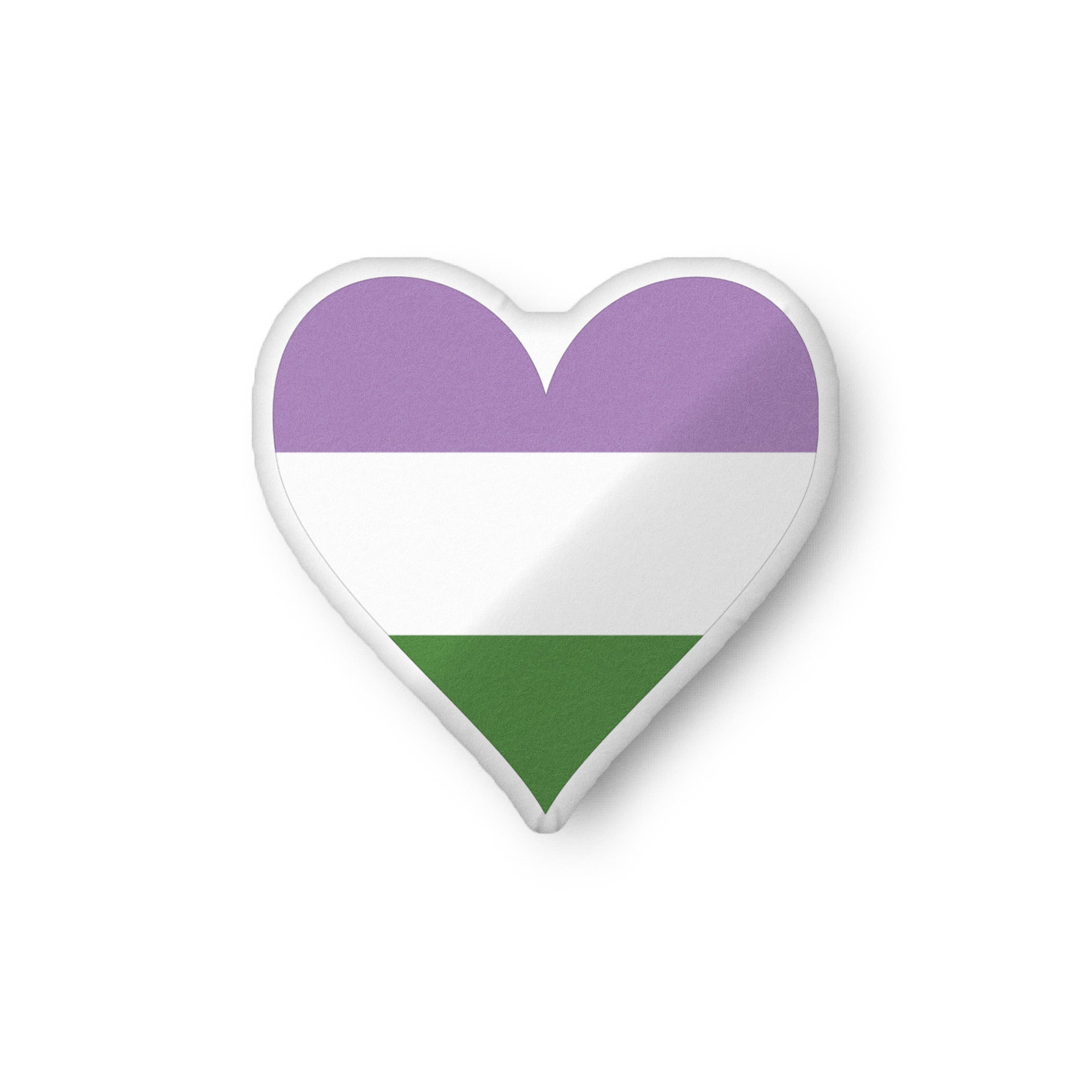 Custom shaped pillow Genderqueer Heart