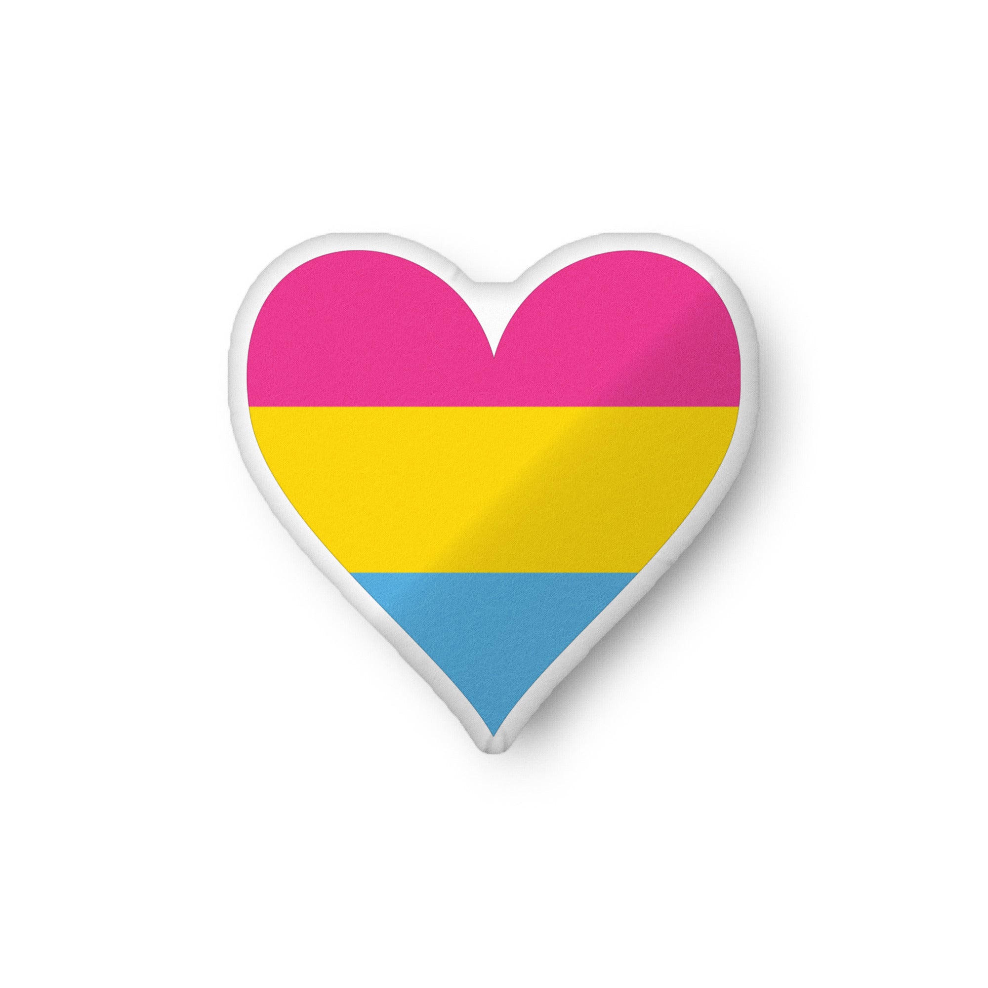 Custom shaped pillow Pansexual Heart