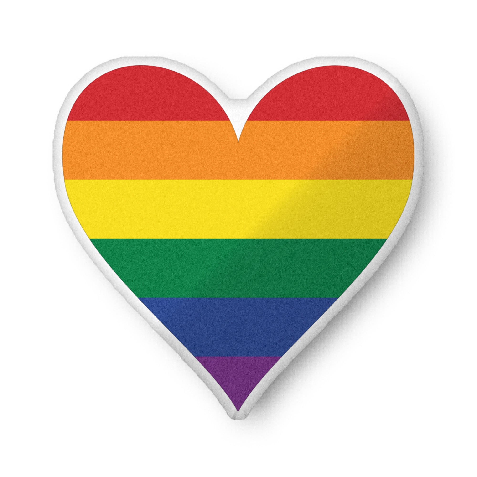 Custom shaped pillow Pride Rainbow Heart