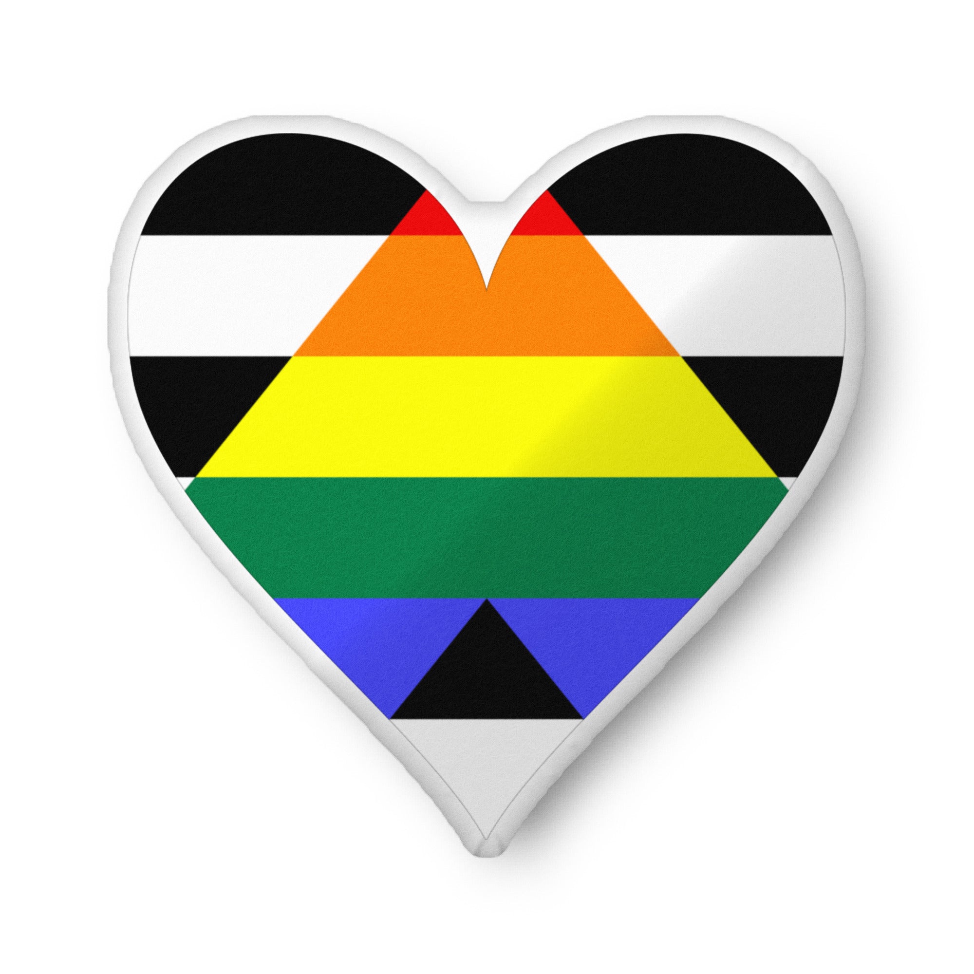 Custom shaped pillow Straight Ally Heart