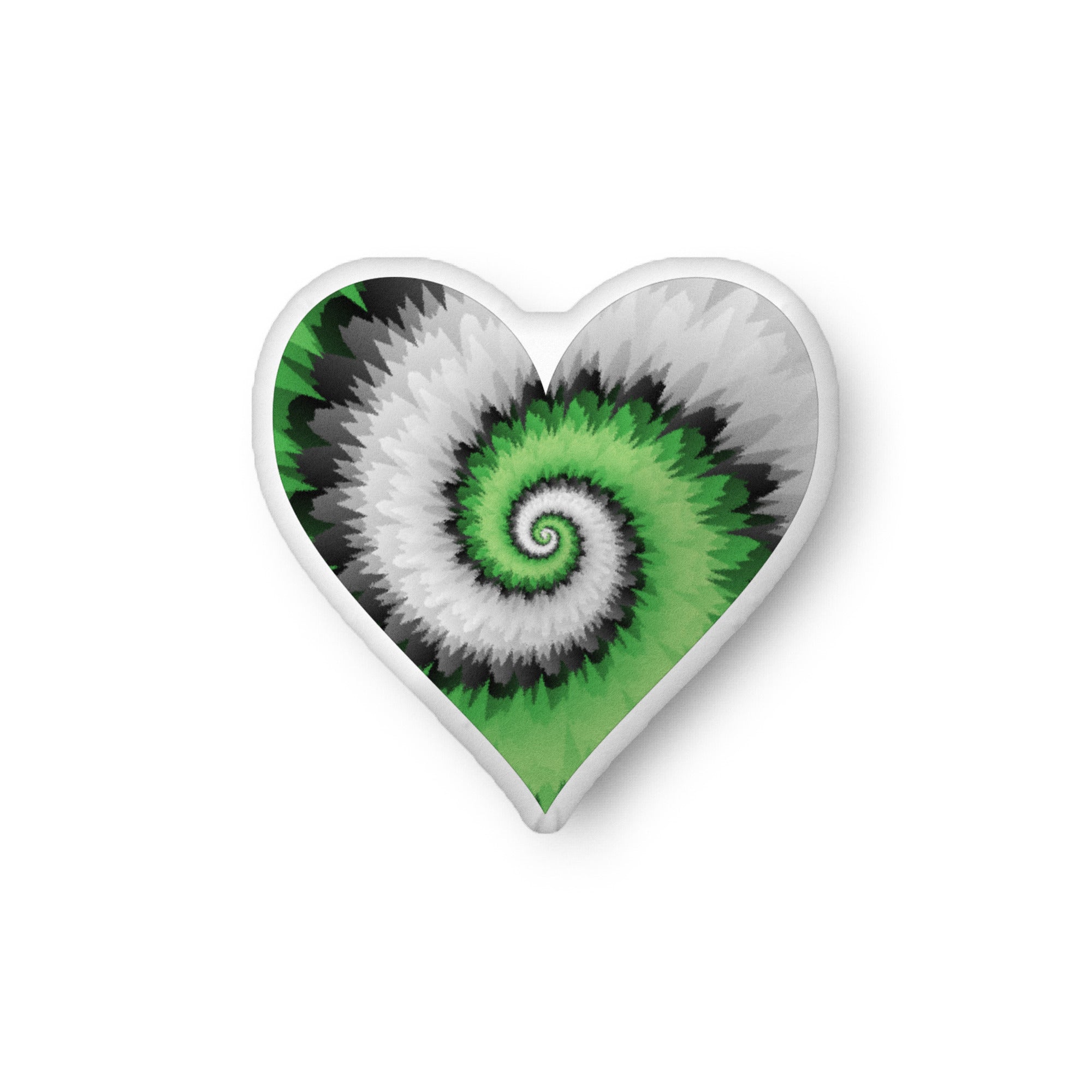 Custom shaped pillow Tie Dye Aromantic Heart