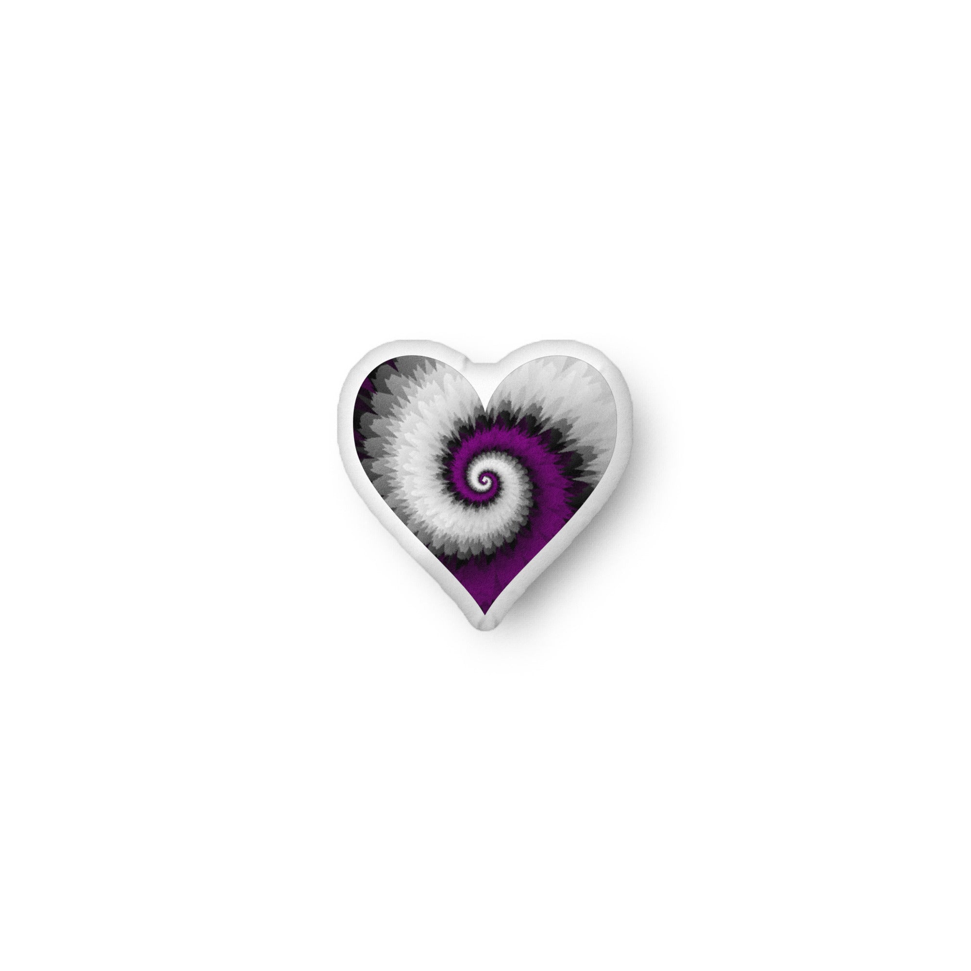 Custom shaped pillow Tie Dye Asexual Heart