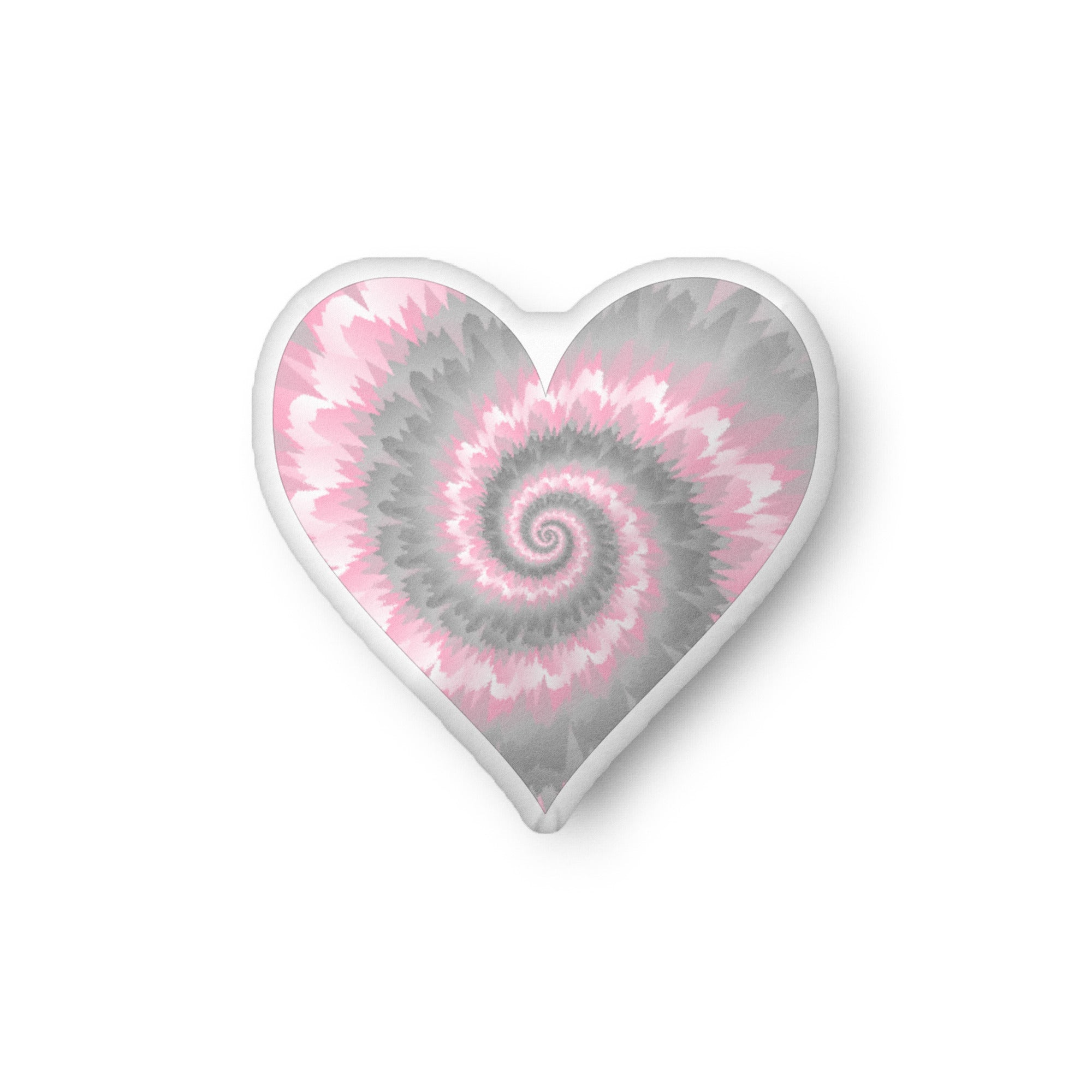 Custom shaped pillow Tie Dye Demigirl Heart