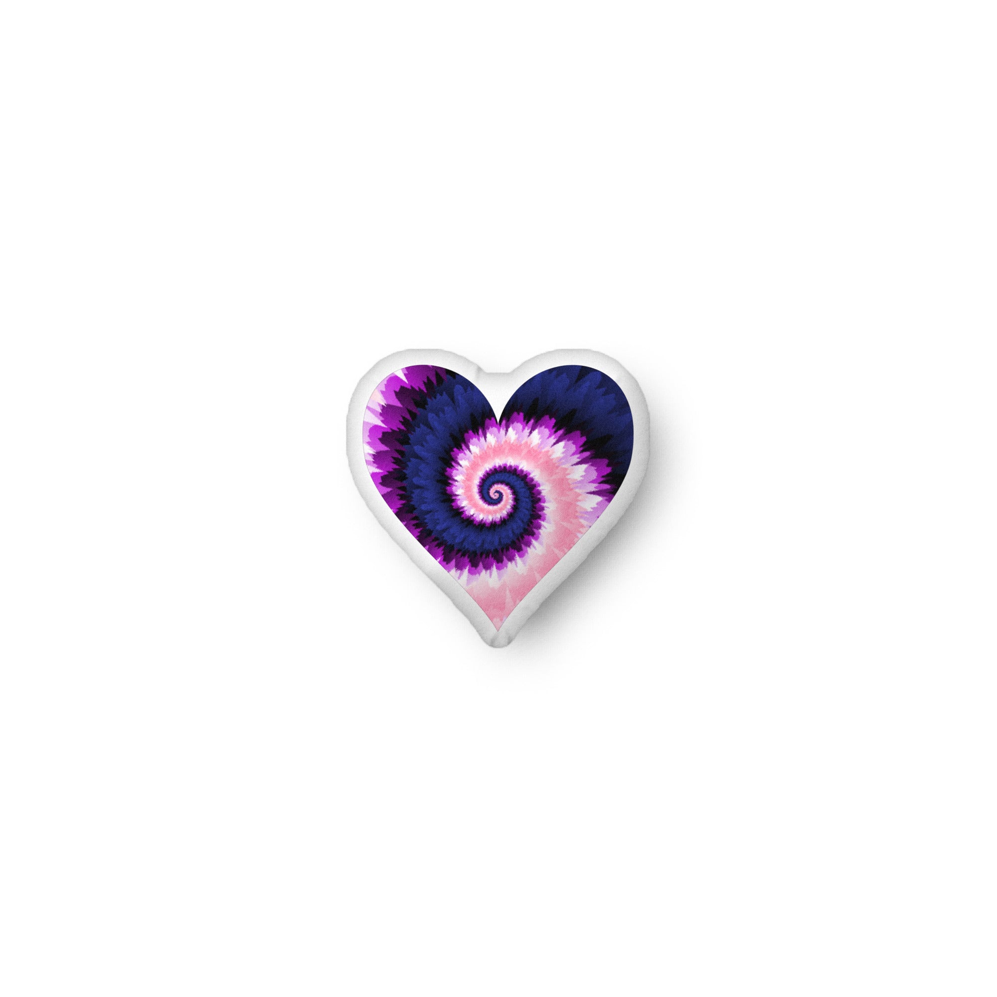 Custom shaped pillow Tie Dye Genderfluid Heart