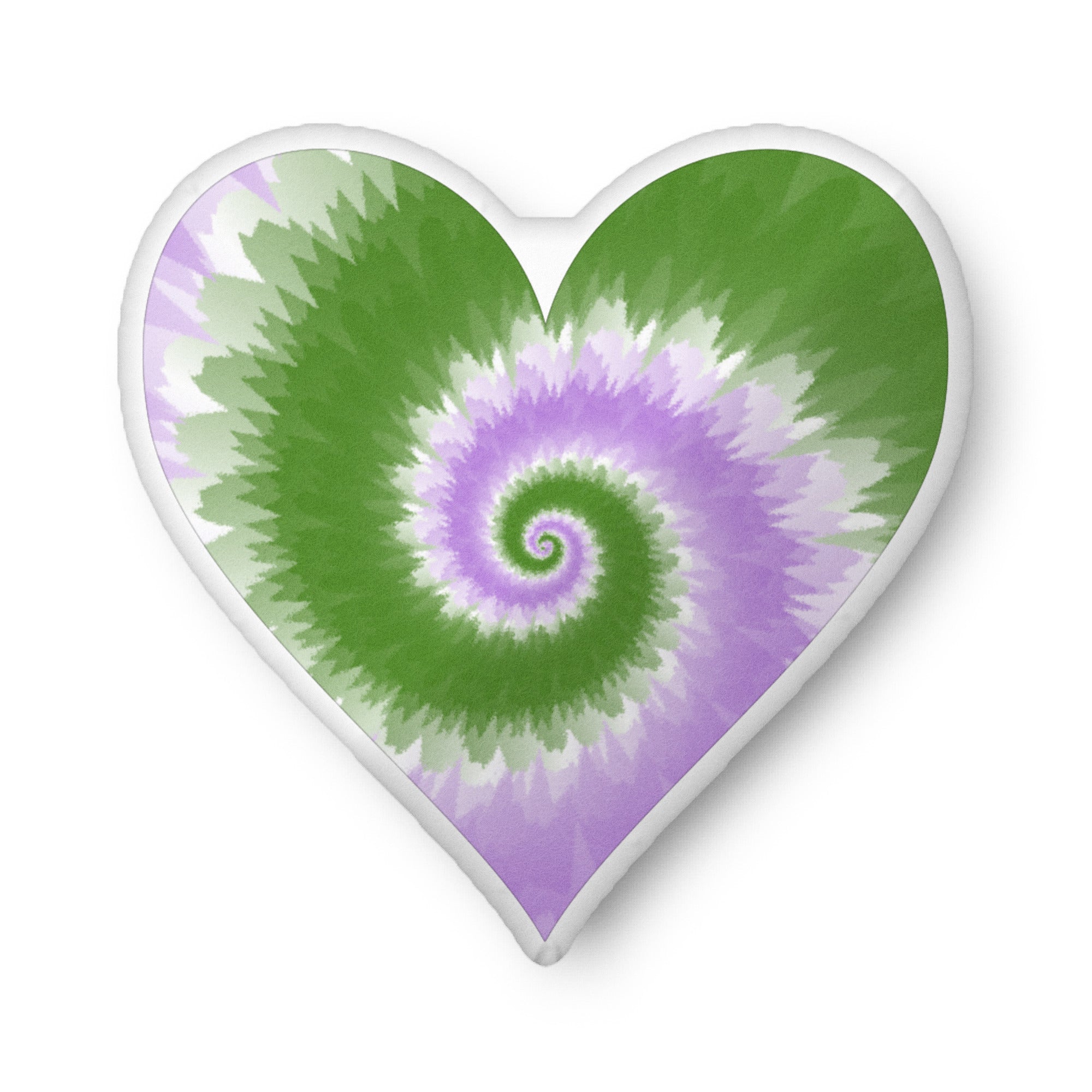 Custom shaped pillow Tie Dye Genderqueer Heart
