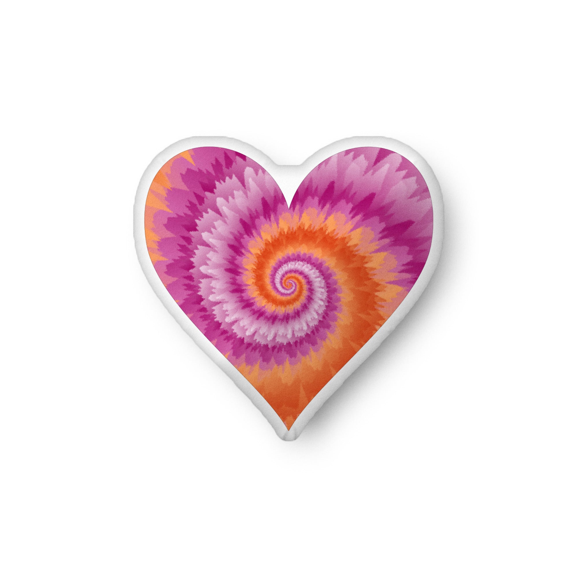 Custom shaped pillow Tie Dye Lesbian Heart