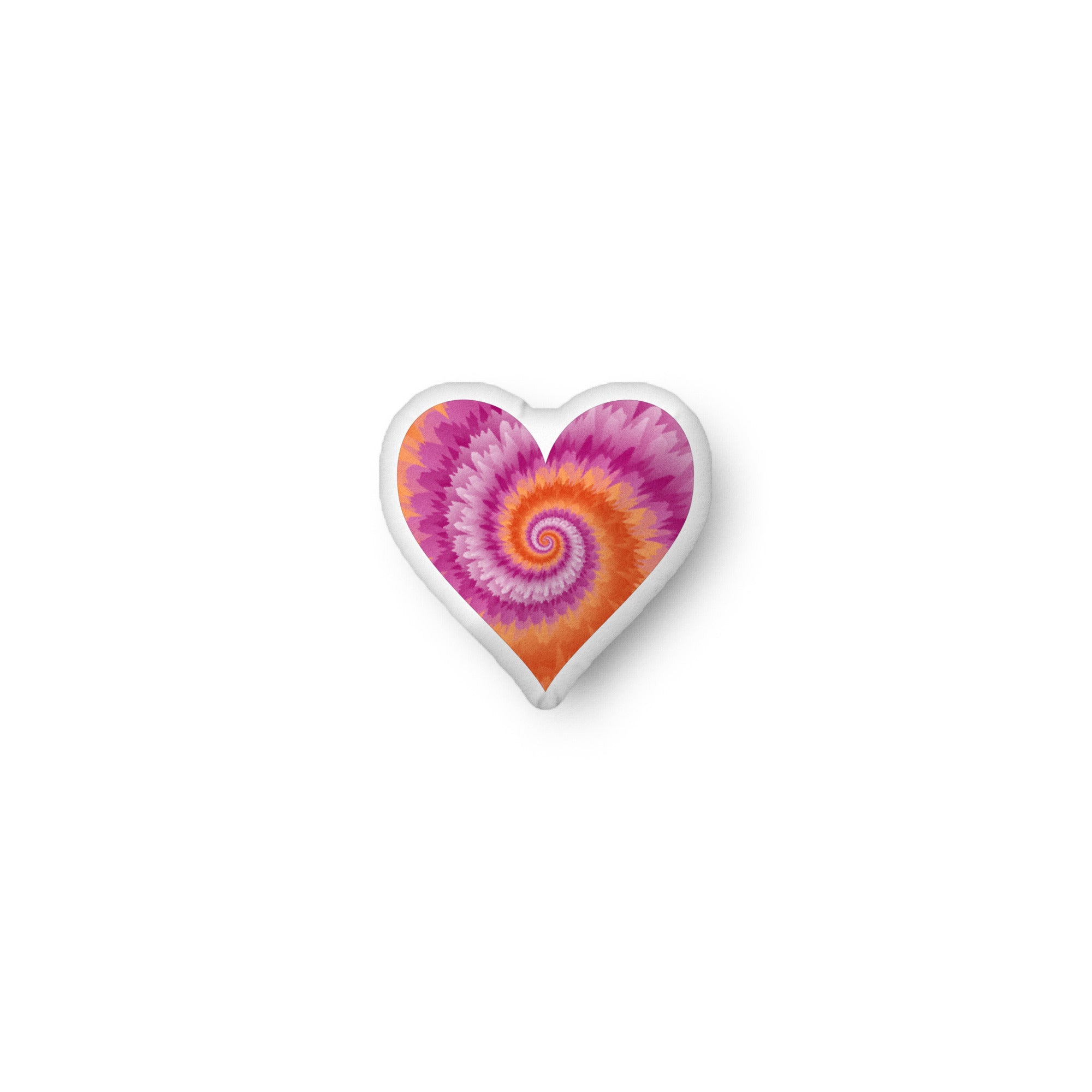 Custom shaped pillow Tie Dye Lesbian Heart