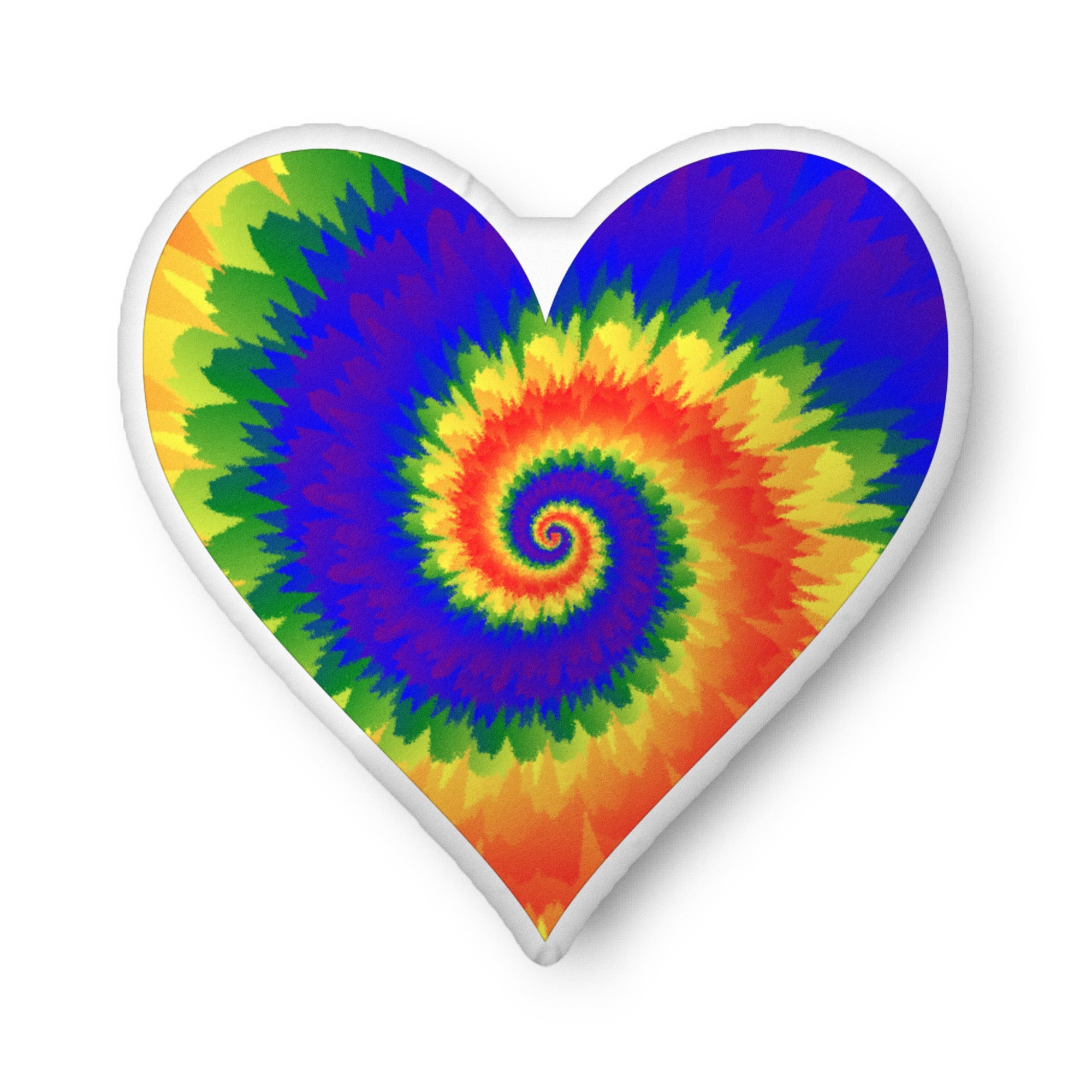 Custom shaped pillow Tie Dye LGBTQ Heart